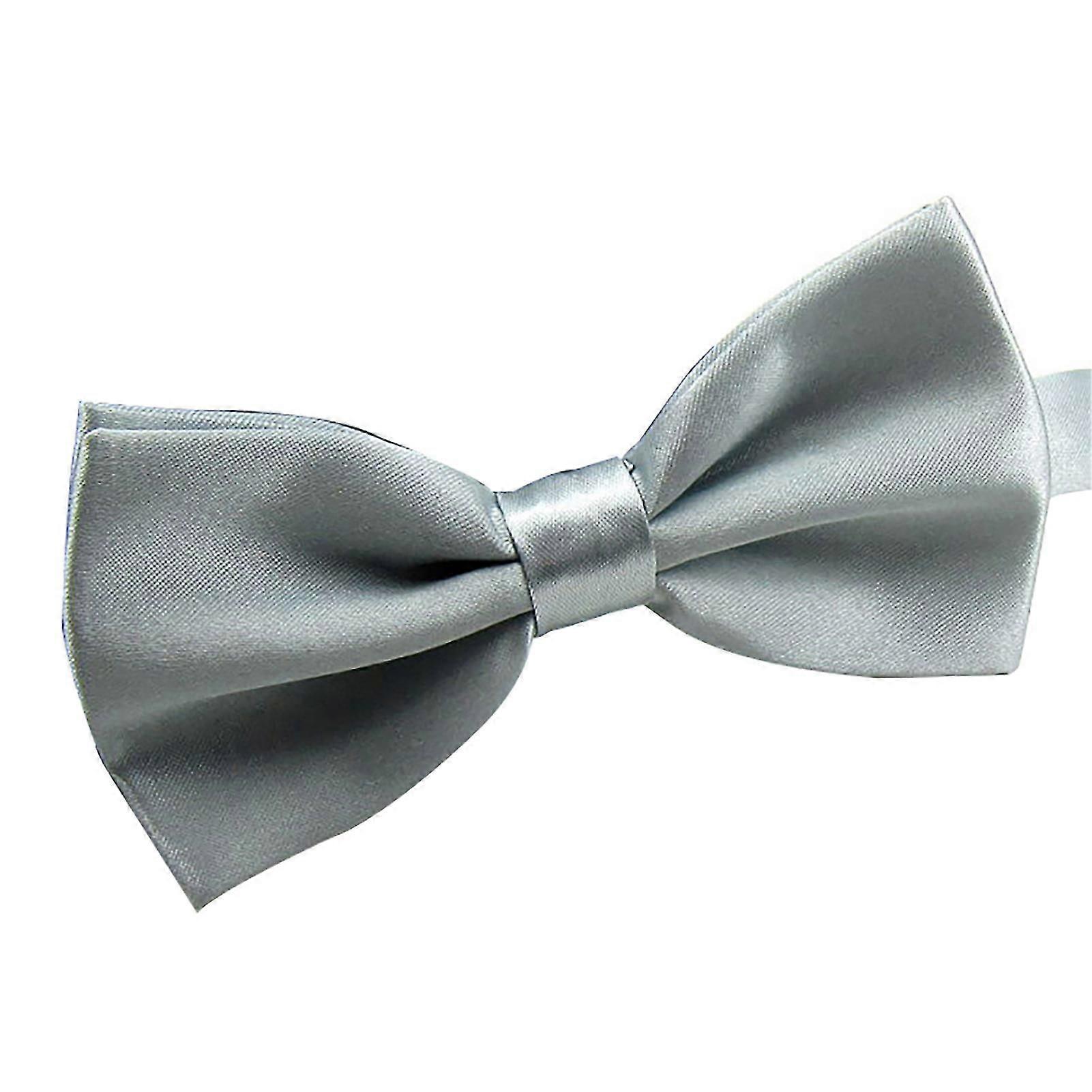 Bow Tie Solid Color Wear Easily Polyester Adjustable Bow Tie Pre Tied For Formal Occasions