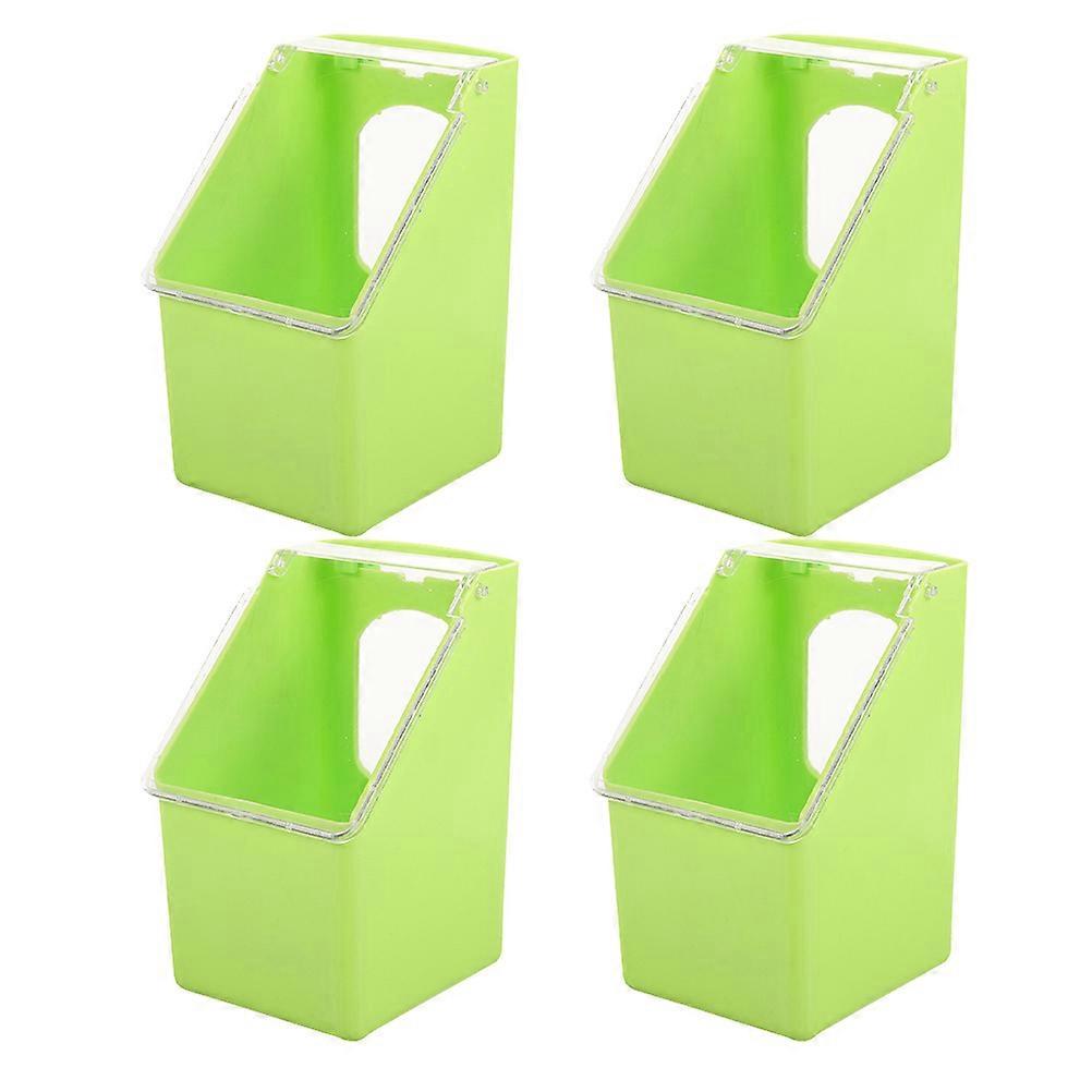 Parrot Feeding Box Bird Cage Feeder for 4Pcs Efficient Feeding Tool