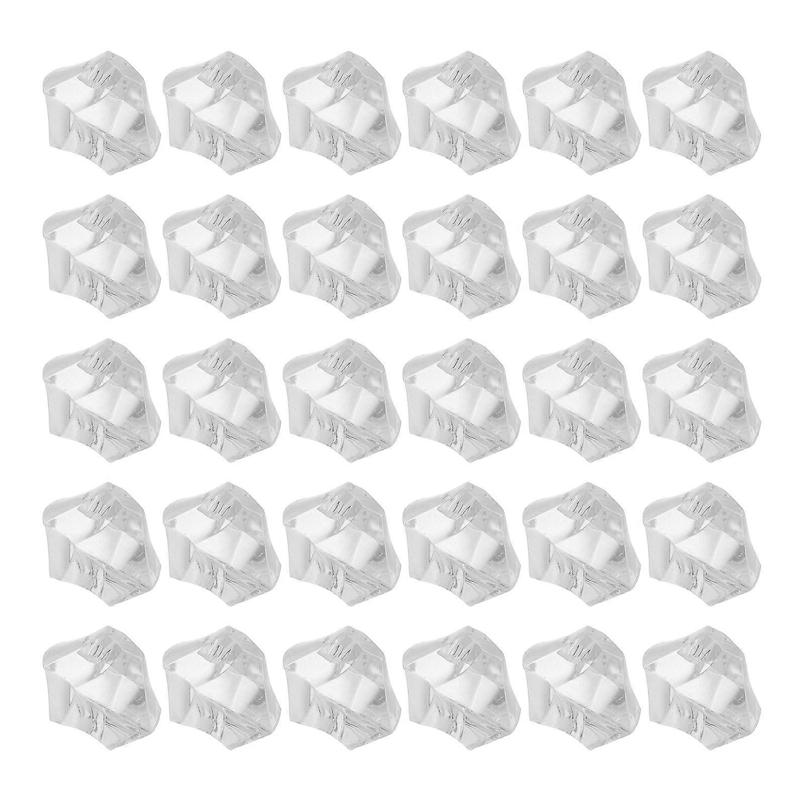 Artificial Ice Cubes Transparent Plastic for Decoration 200Pcs Set
