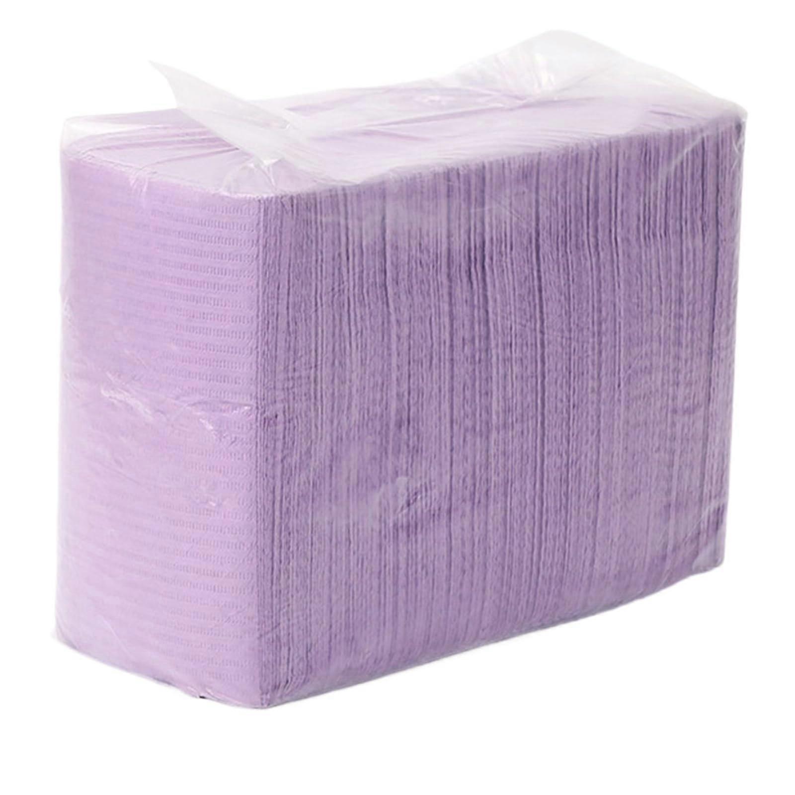 125pcs Disposable Nail Table Mats Waterproof Desk Protector for Manicure, Purple