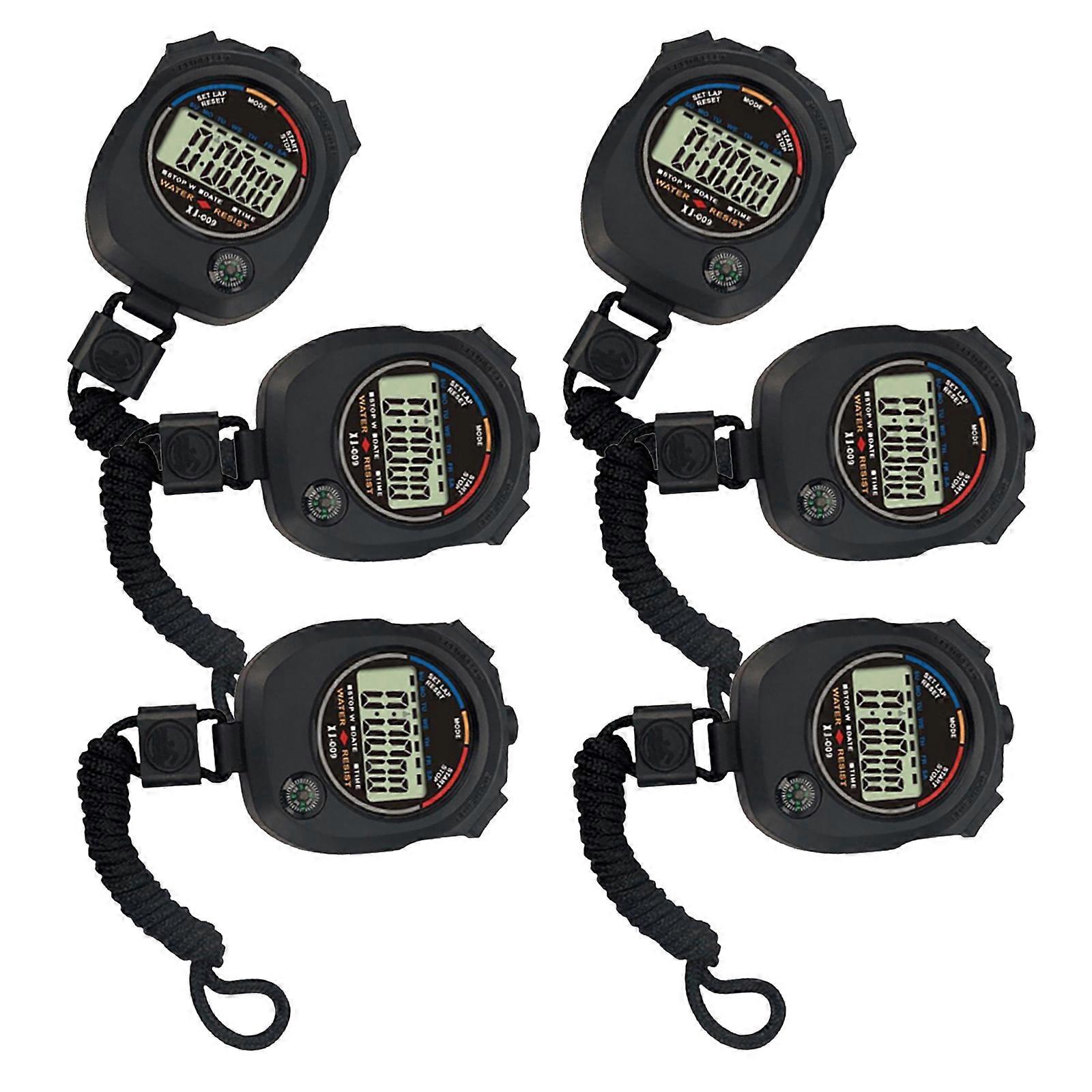 Training Stopwatch Simple Stopwatch Timer Rectangular Shape 6Set