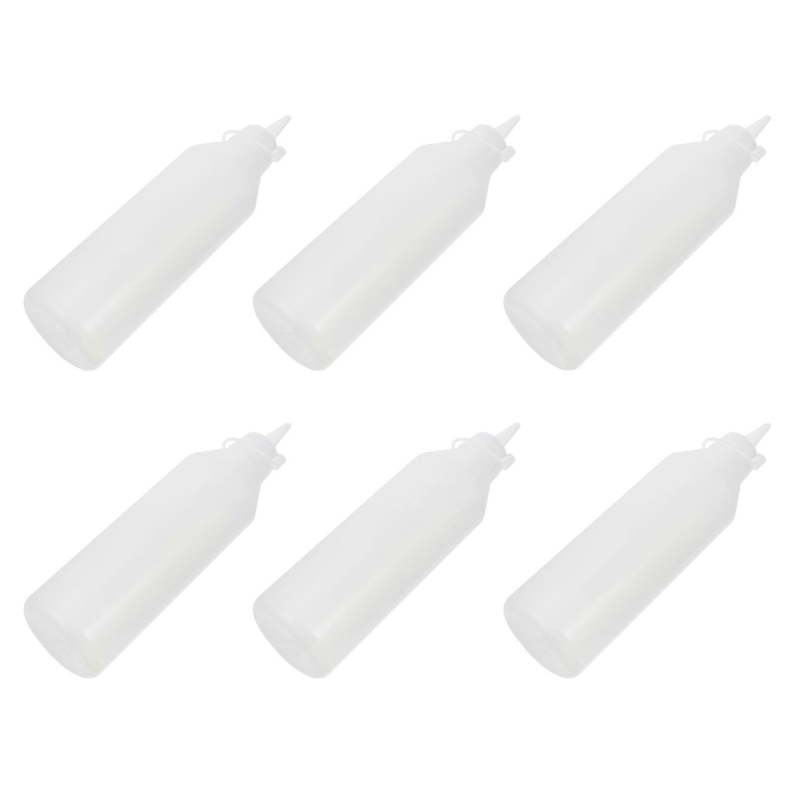 6Pcs Plastic Tip Glue Bottles for Glue Use White Precision Applicator