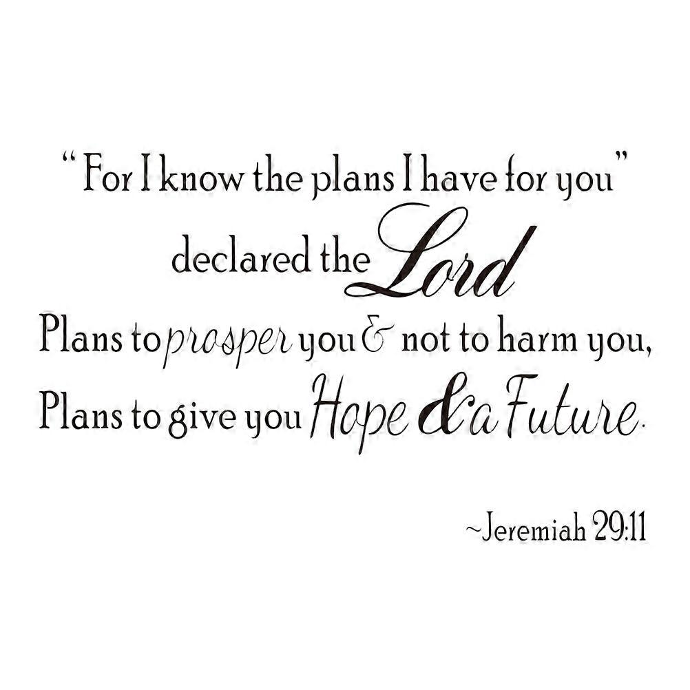 Creative Wall Sticker for The Plans 29:11 Wall Quote Decal Removable