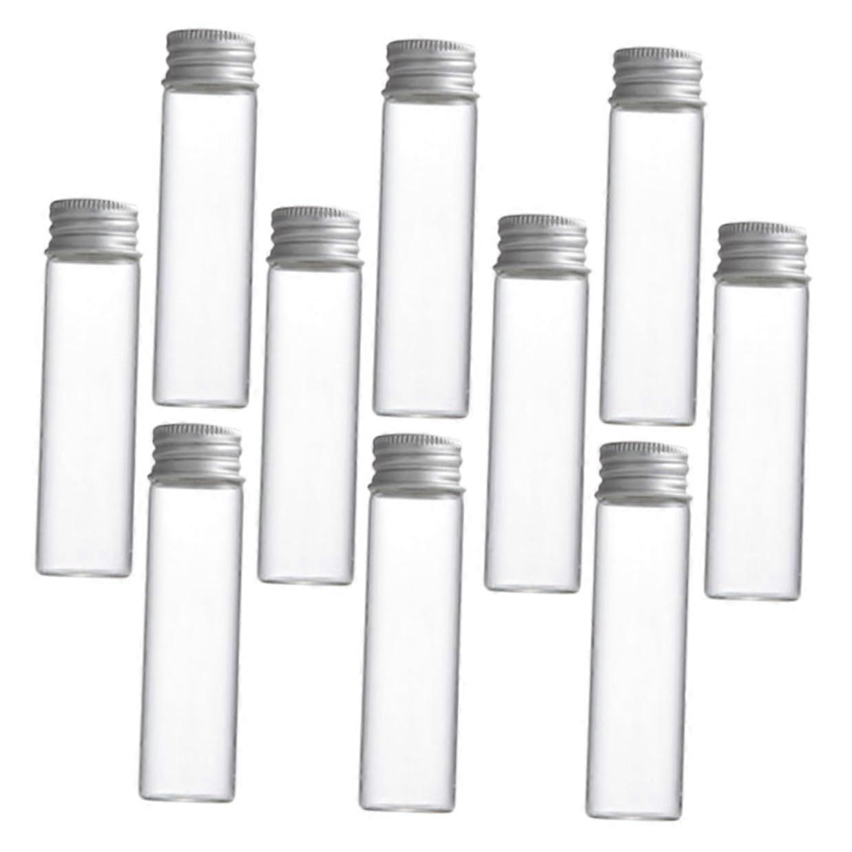 30Pcs Clear Glass Vials with Screw Caps for Sample Testing Storage Jewelry Herbs DIY Projects