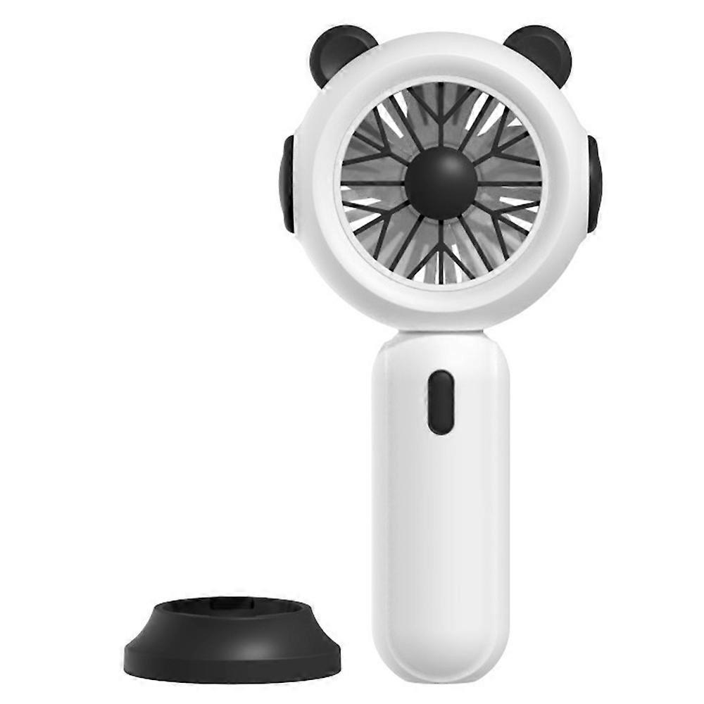 1117A Mini Handheld Fan 3 Speeds Adjustable Summer Cooling Fan with Base