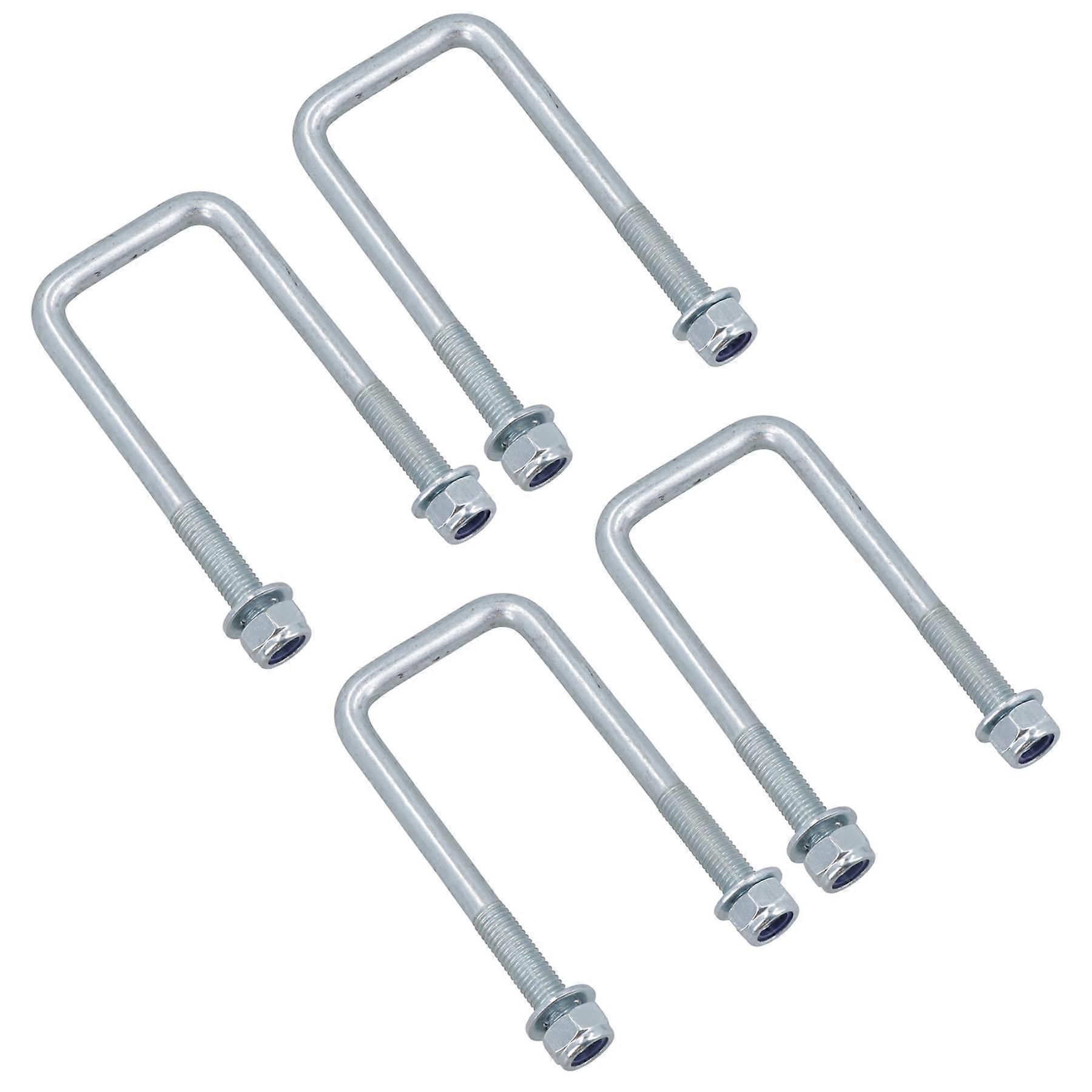 4 Twin Parabolic Leaf Spring High Tensile U Bolt Nuts For Ifor Williams Trailers