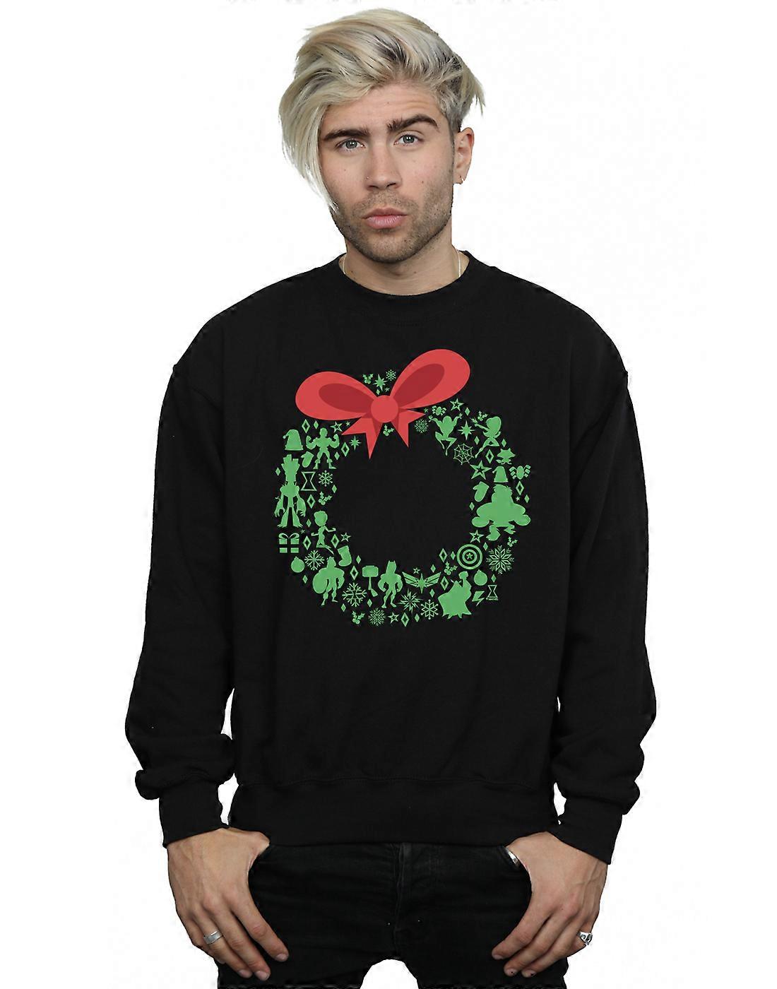 Marvel Men's Avengers Christmas Wreath Sweatshirt