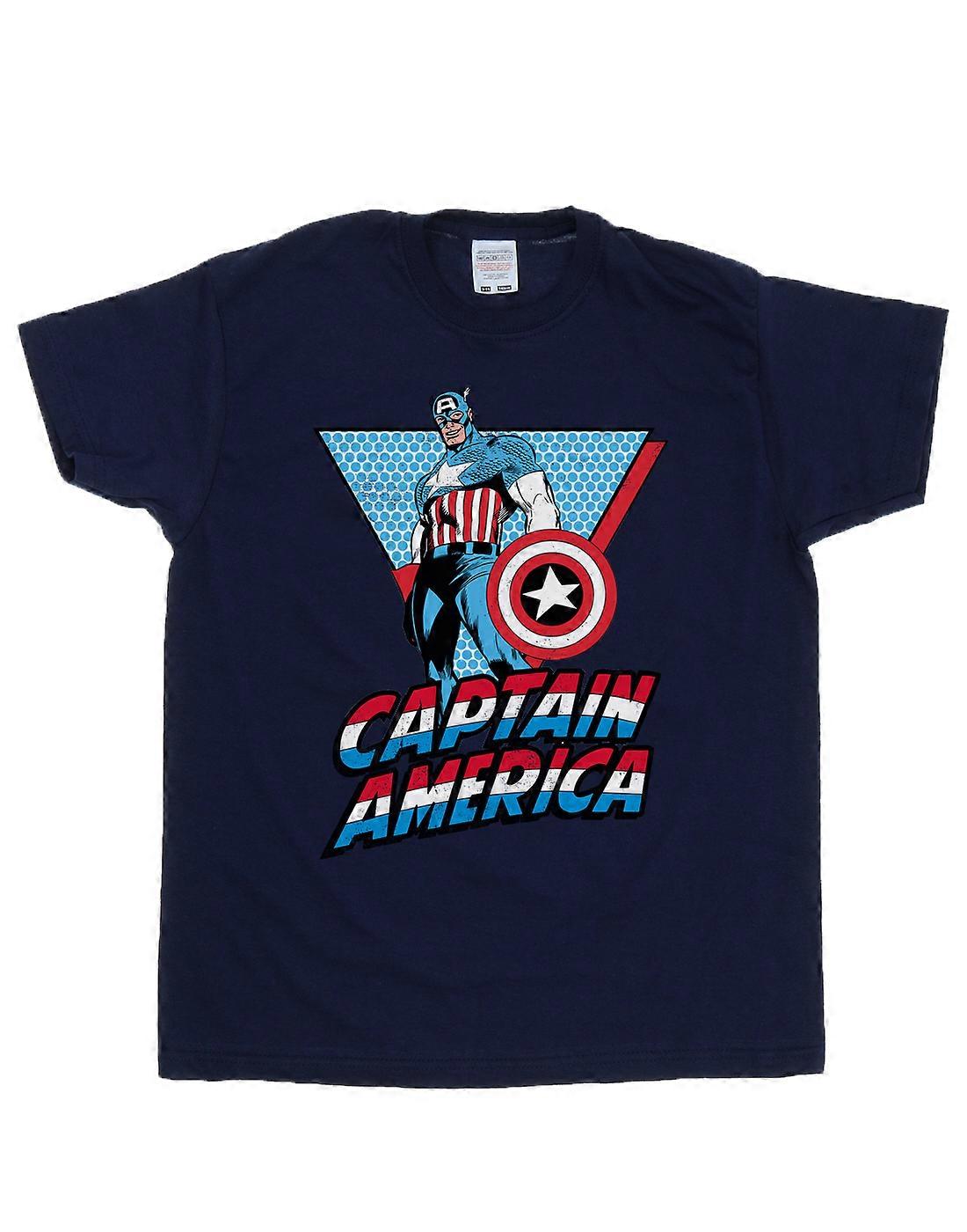 Marvel Men's Captain America Triangle T-Shirt