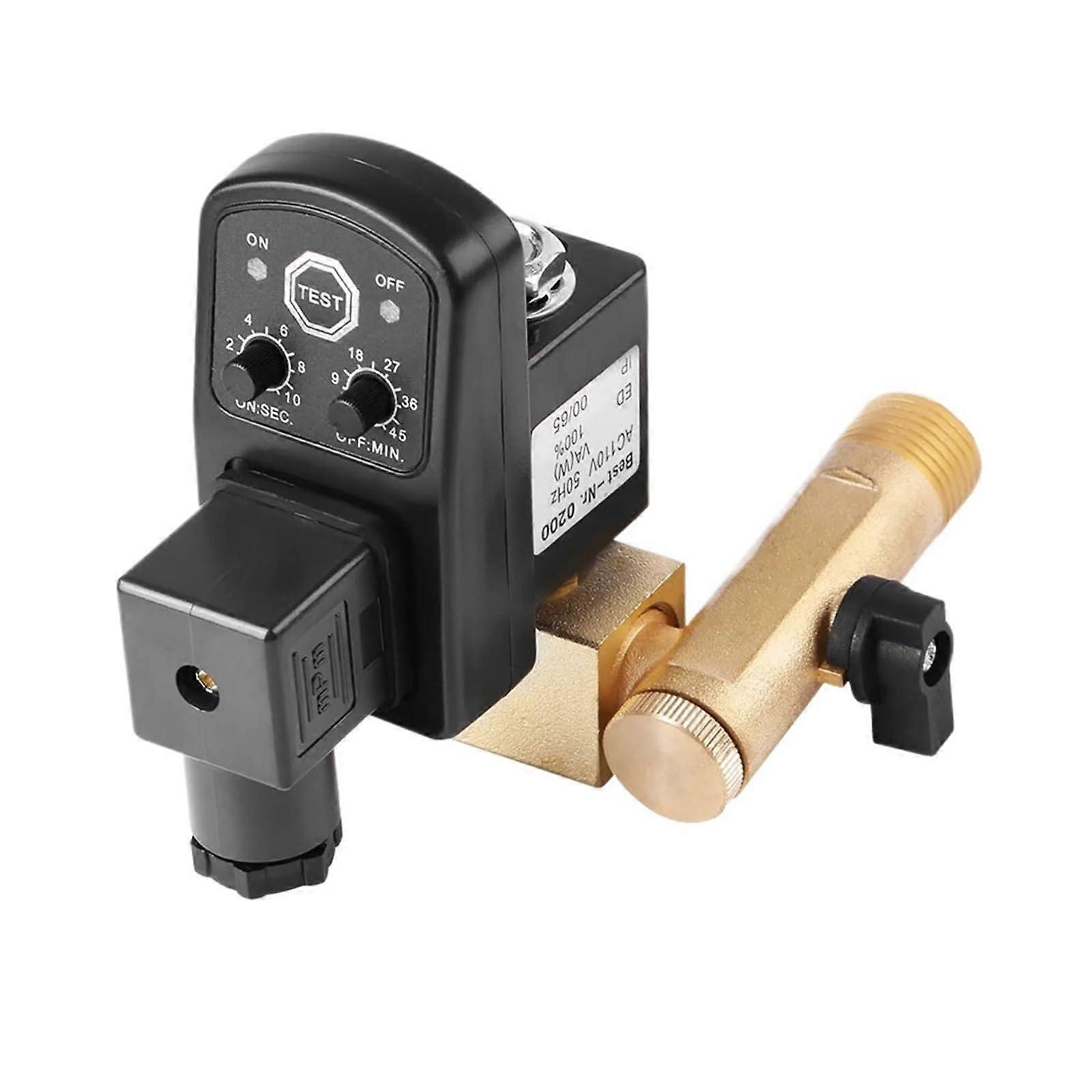 Automatic Drain Valve G1/2 DN15 110V for Air Compressor Condensate Removal with Timed Control