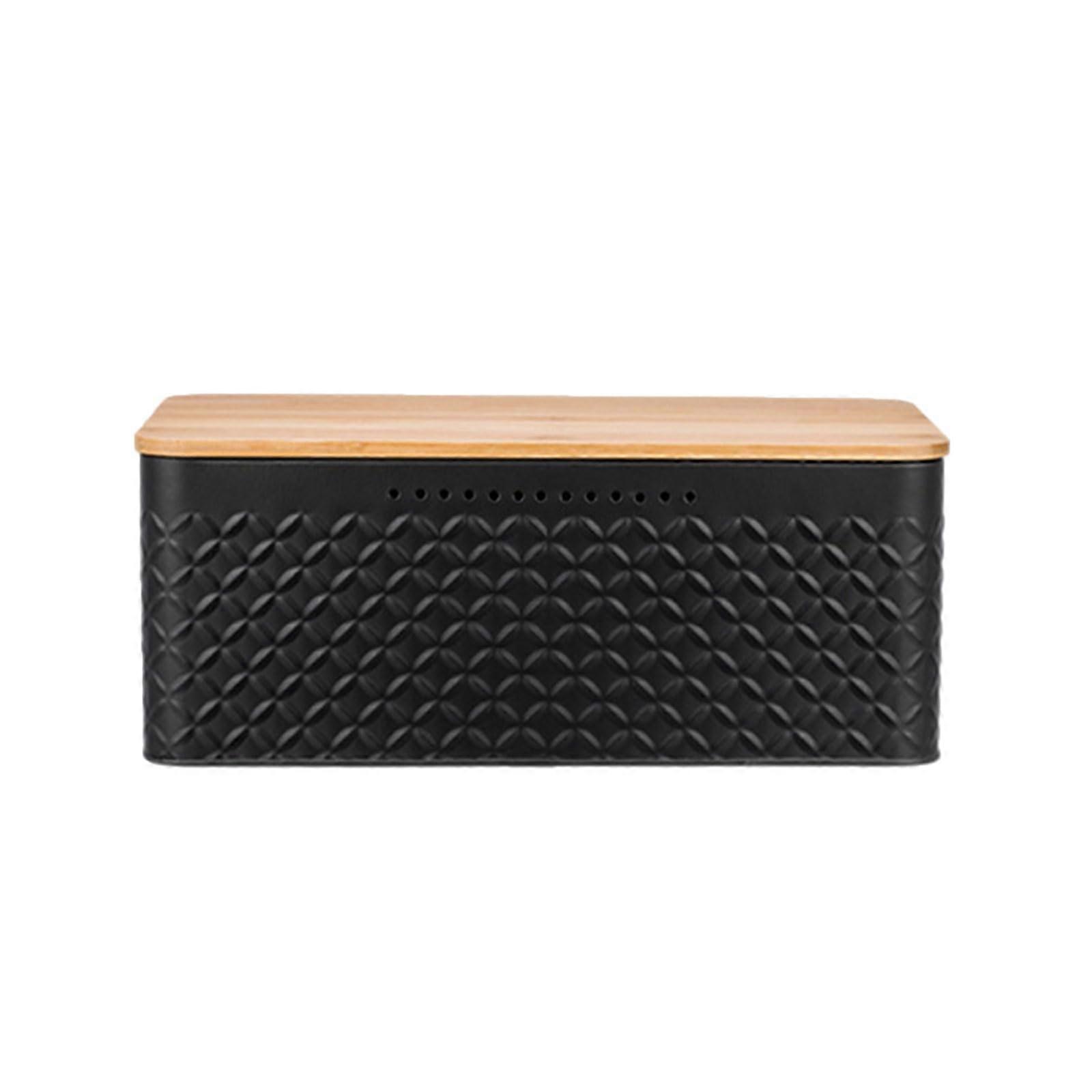 Extra Large Metal Bread Box for Kitchen Counter, Vintage Bread Bin with Lid, Large Capacity Storage