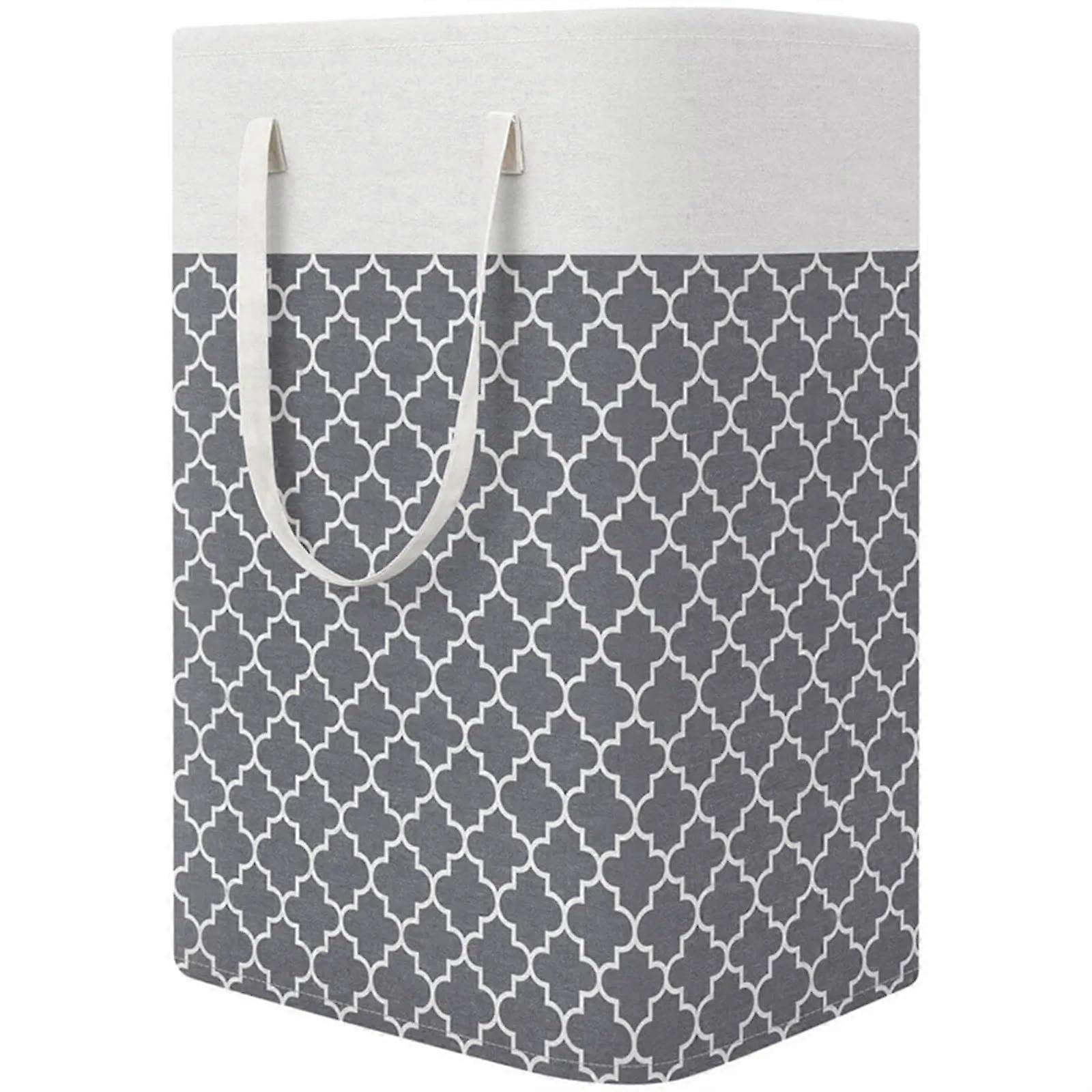 75L Large Capacity Laundry Basket with Sturdy Handles Foldable Laundry Hamper for Clothes Storage Grey