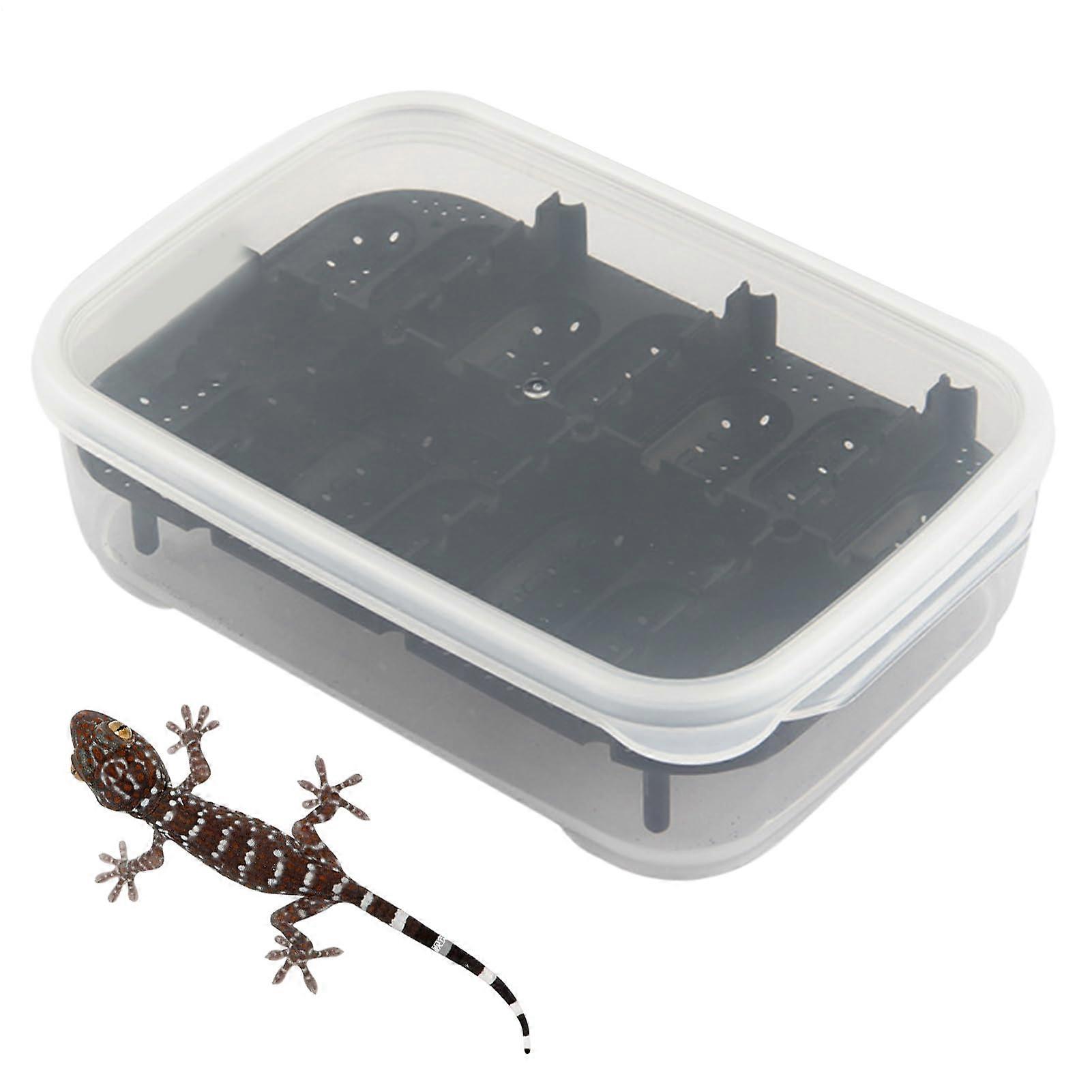 Transparent Reptile Breeding Box, 14Grid MultiLayer Gecko Hatching Container for Spider Scorpion