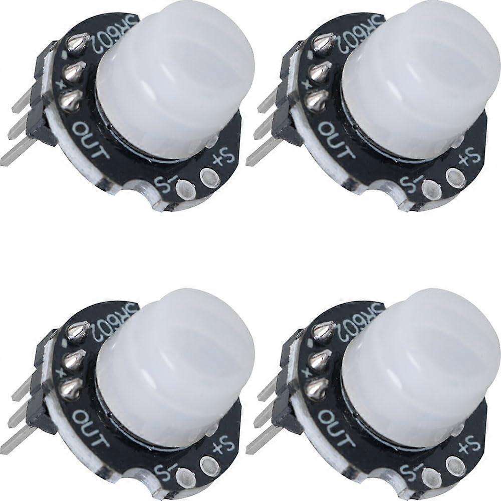4PCS Mini PIR Motion Sensor Module for Lights and Alarms, Compact Human Infrared Detector for Security