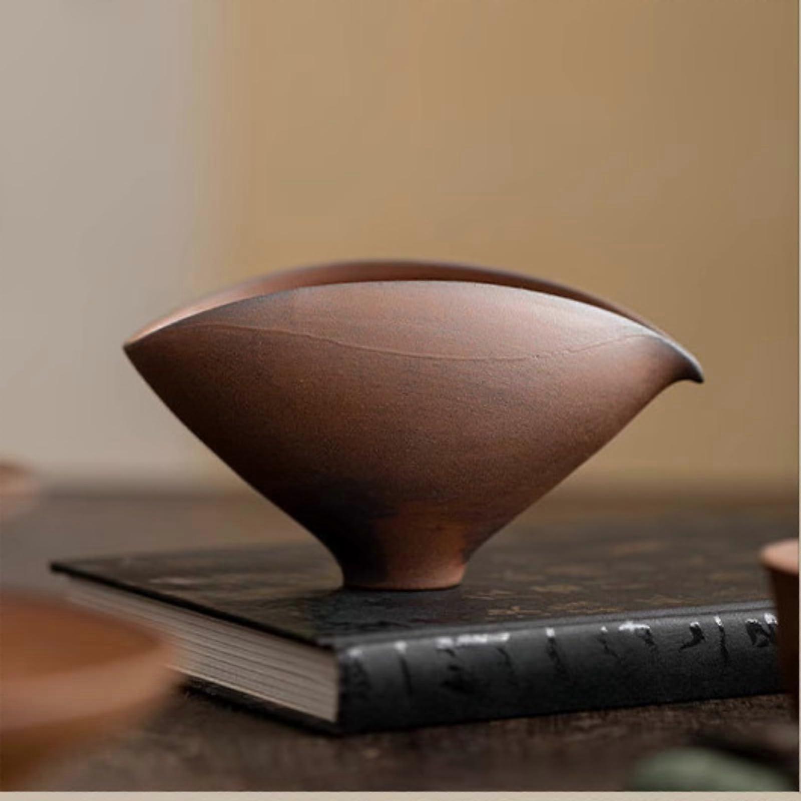 Ceramic Tea Pitcher 130ml Retro Coarse Pottery Fairness Cup for Even Tea Distribution