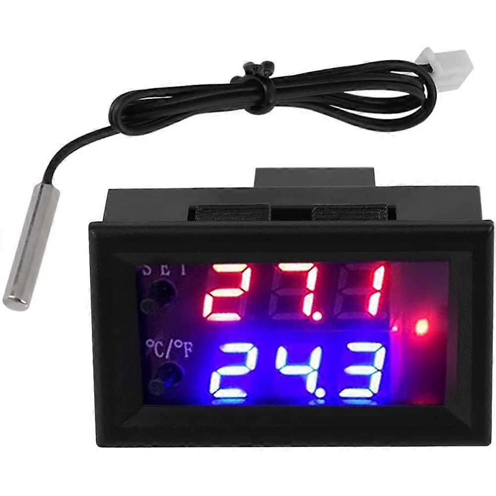 Digital Temperature Controller DC12V Waterproof Thermostat Switch with Sensor for Hatching