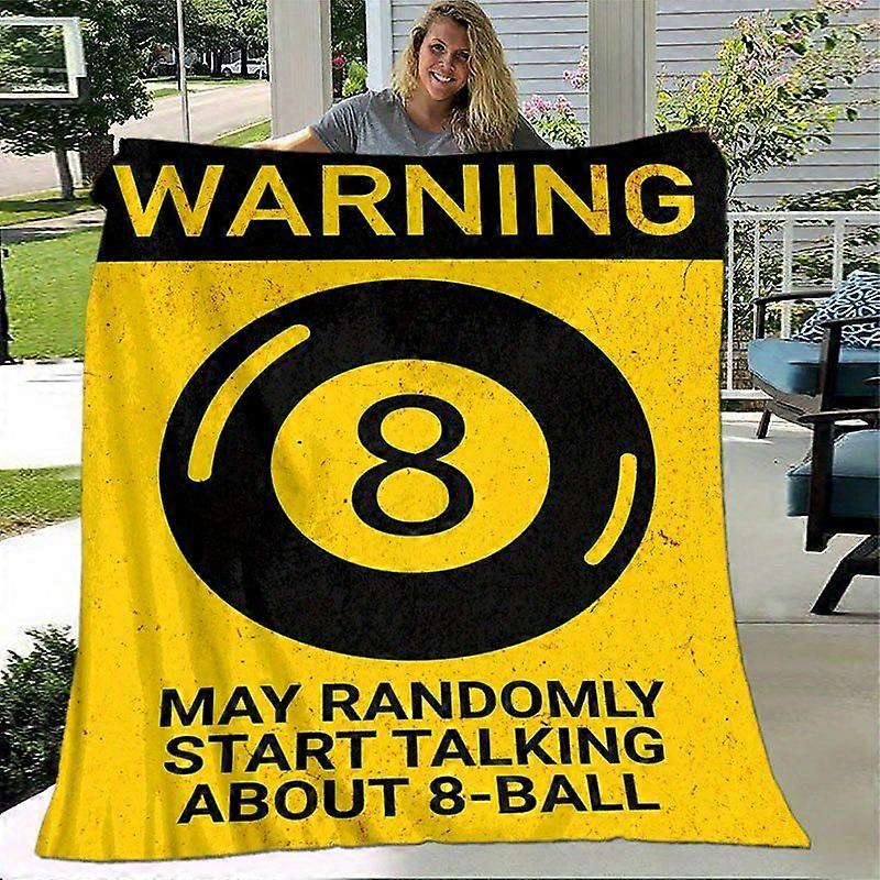 Vintage Billiard Ball Design Flannel Throw Blanket 8