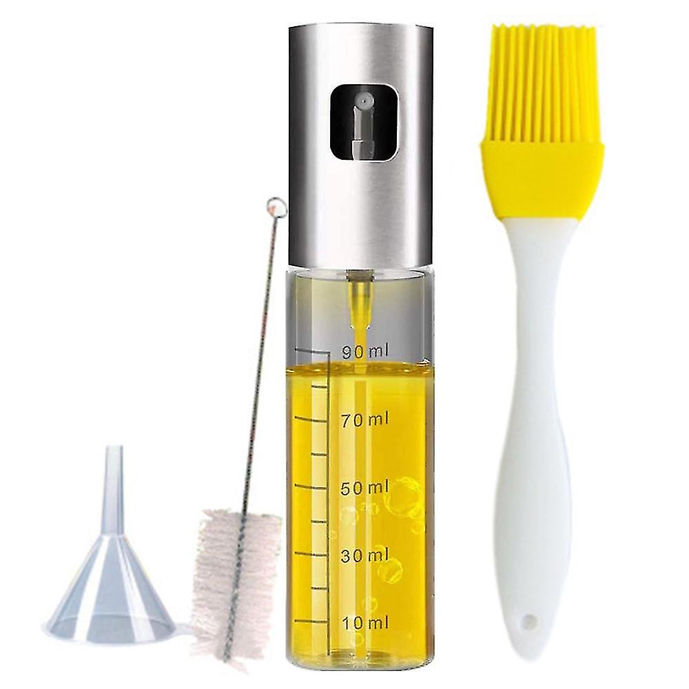 Oil Sprayer With Scale, 4 In 1 Refillable Oil And Vinegar Bottle -r