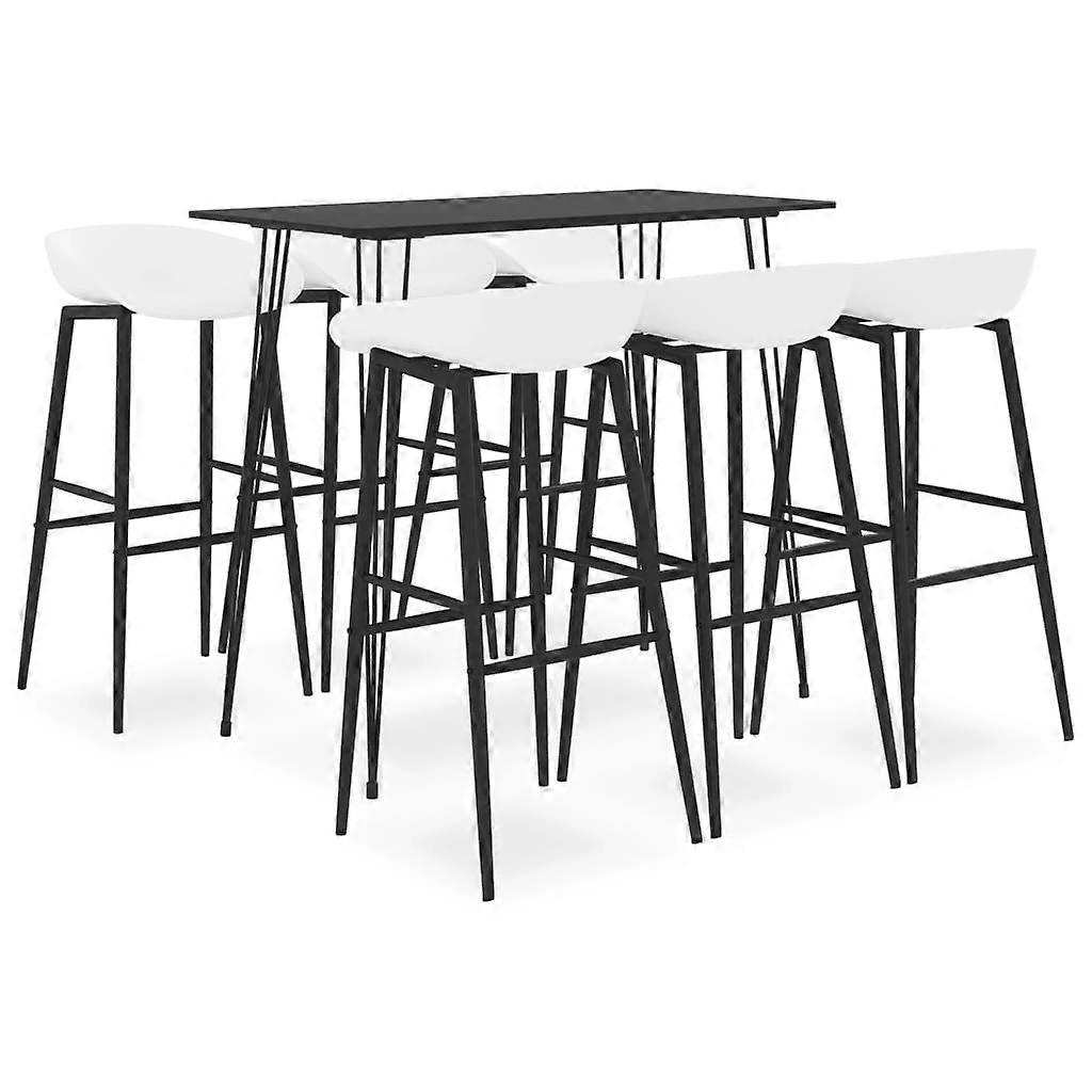 vidaXL 7-delige Barset zwart en wit
