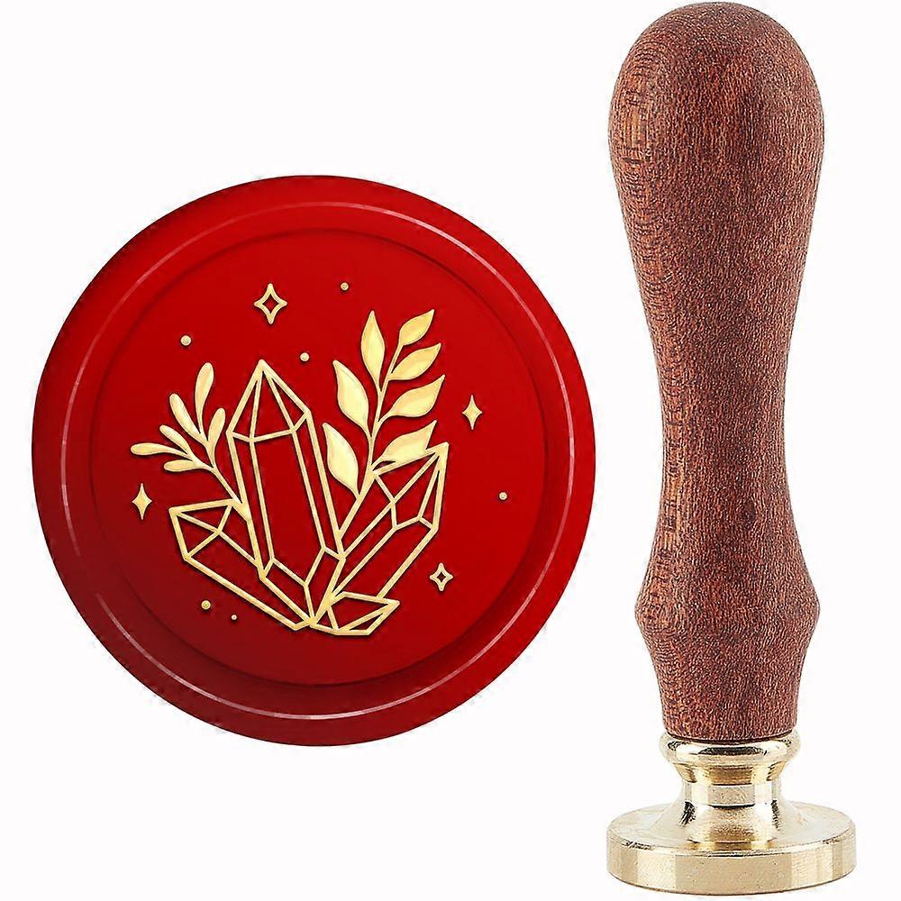 Brass Wax Seal Stamp with Handle for DIY Scrapbooking Diamond Pattern 89x30mm