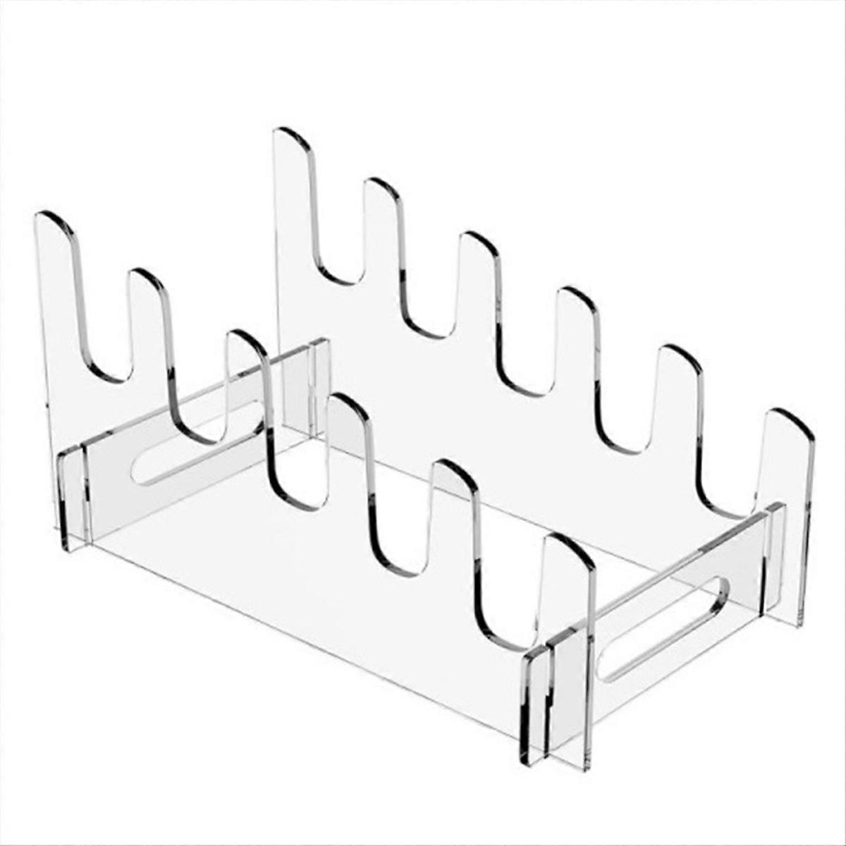 Dish Drying Rack, Arcylic Single Tier Dish Holderr, 5Grids
