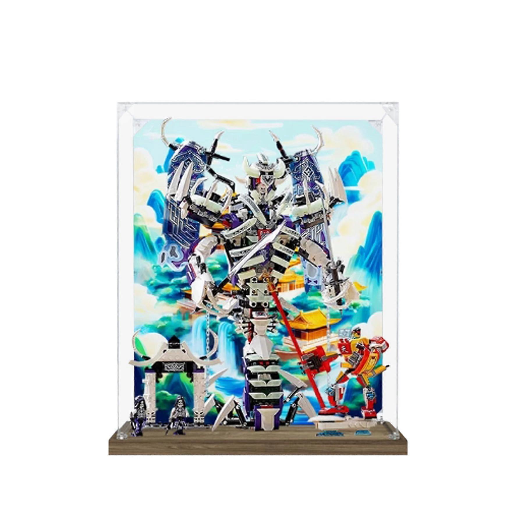 Acrylic Display Box Compatible with  80028 Luminous Mecha Kit, Transparent Dustproof Case, Stackable Design