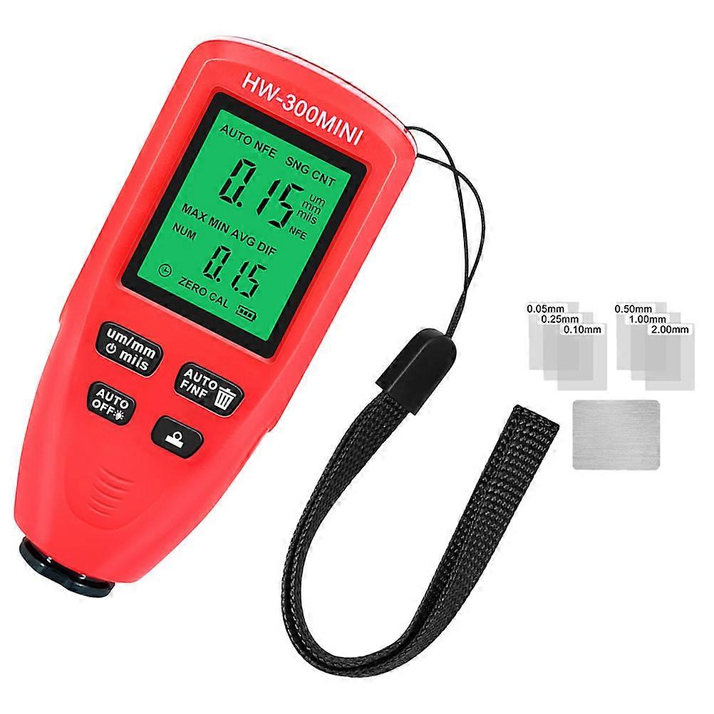 Paint Layer Thickness Gauge Digital Paint Thickness Gauge For Mechanical Treatment Rectangular Shape Battery Indicator 1Pack