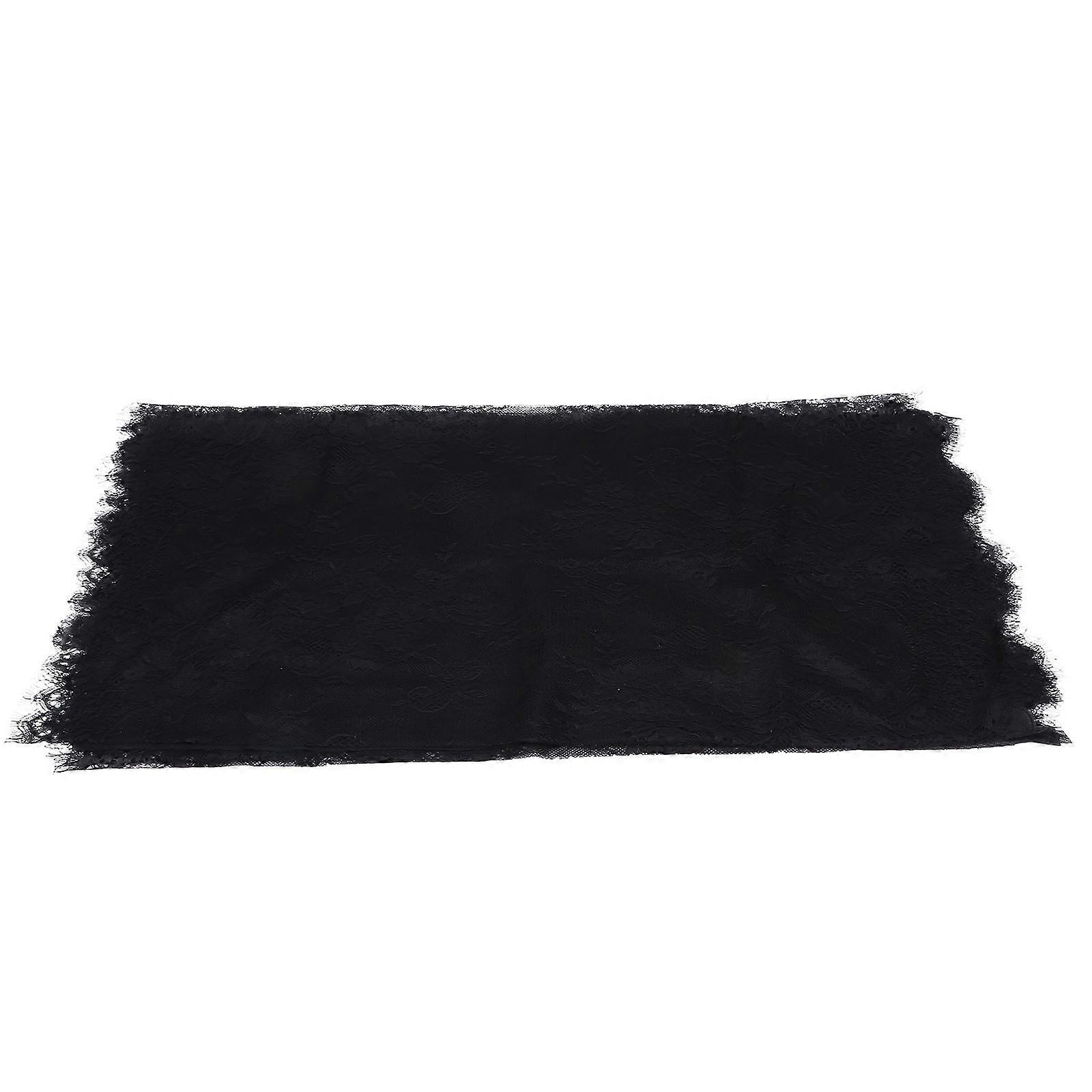 Black Lace Table Cloth Creative Decoration for Home Use 3Pcs