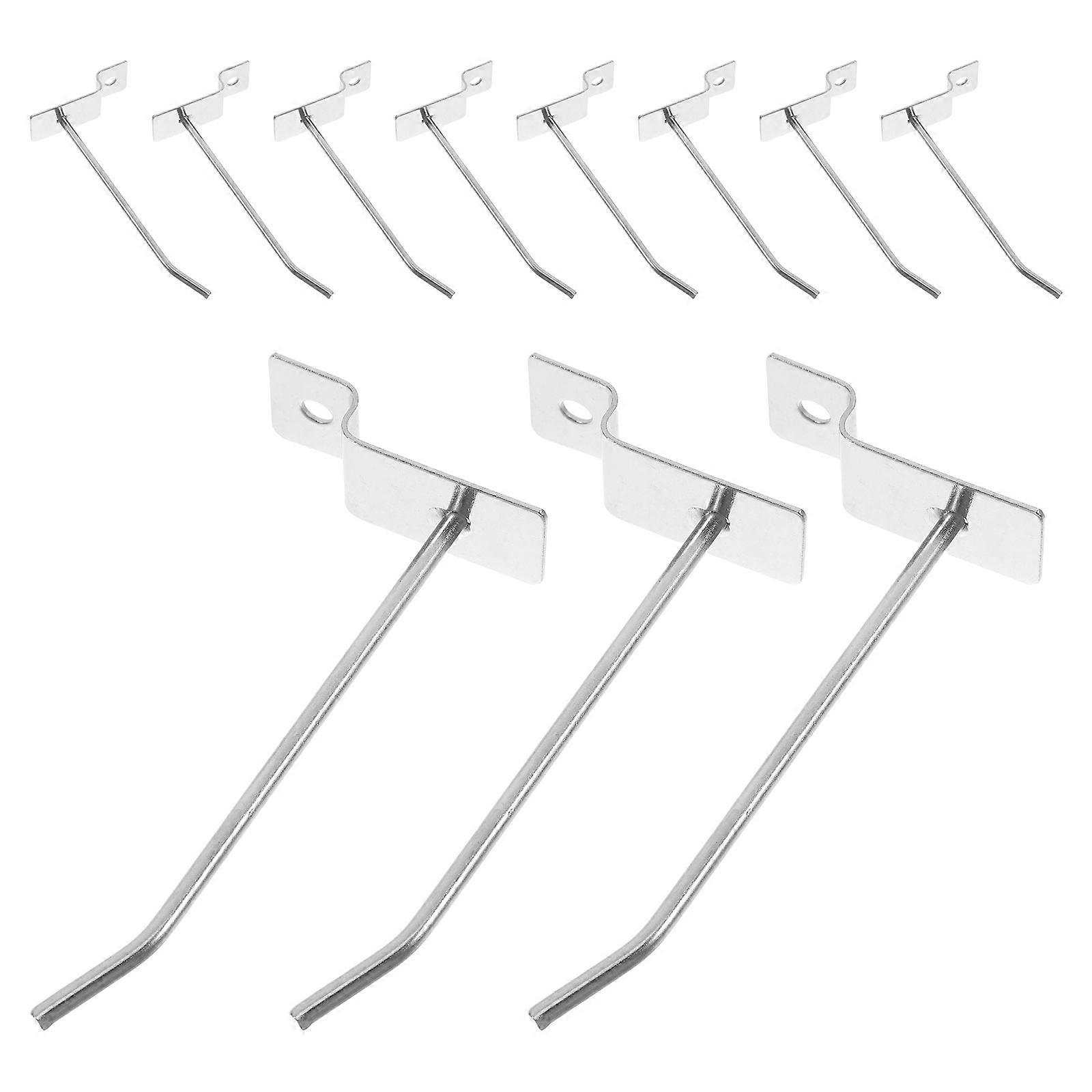 Slatwall Hooks Panel Display Hook for Retail Store Use 20Pcs Silver Hooks