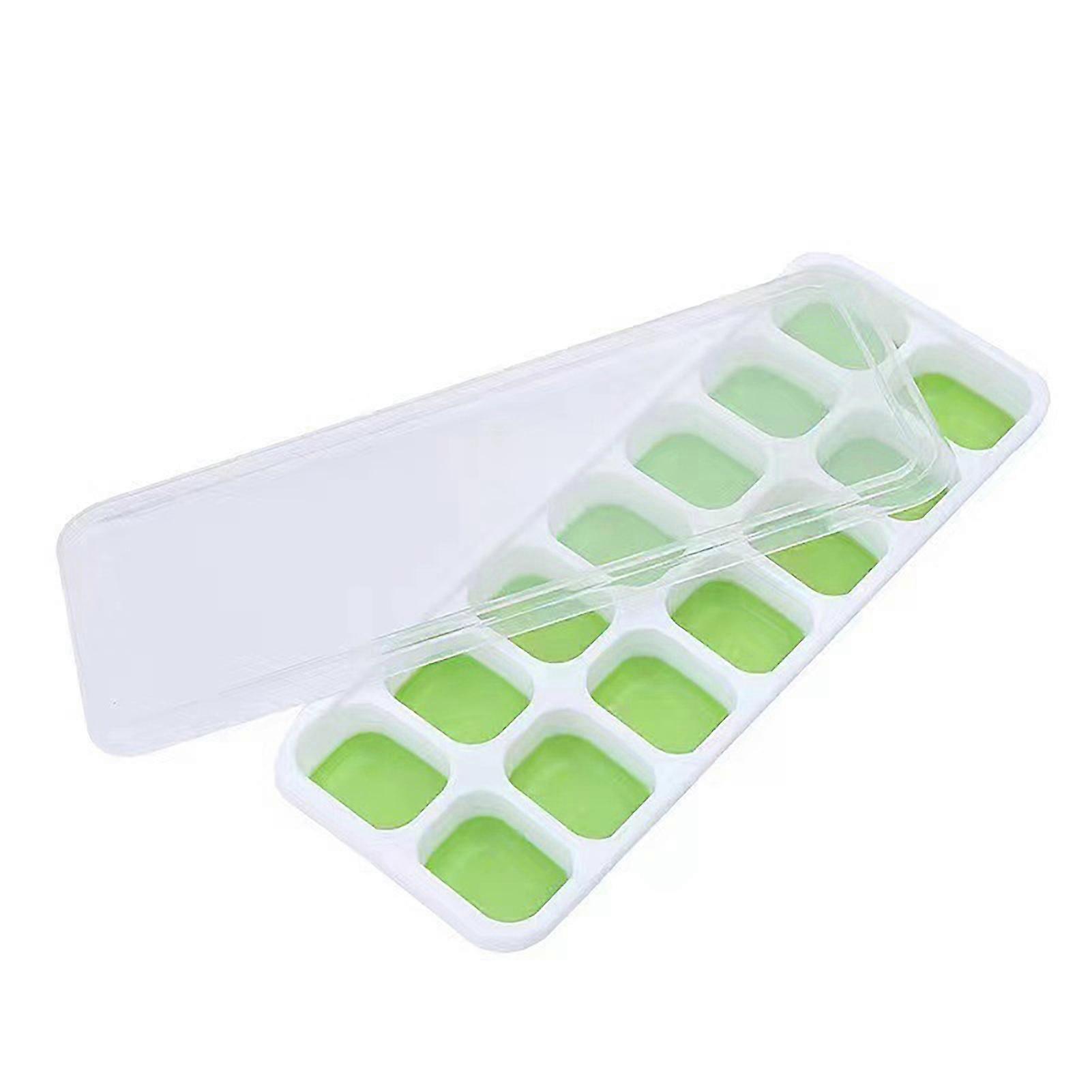 BPA Free Silicone Ice Cube Tray with Large Square and Stackable Design