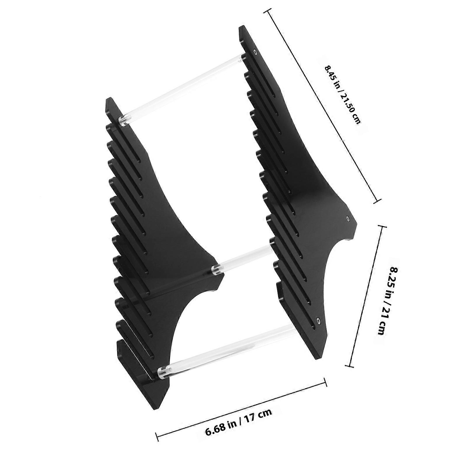 Record Display Rack Acrylic Desktop Stand for Storage Use Multi-Tiered Rack