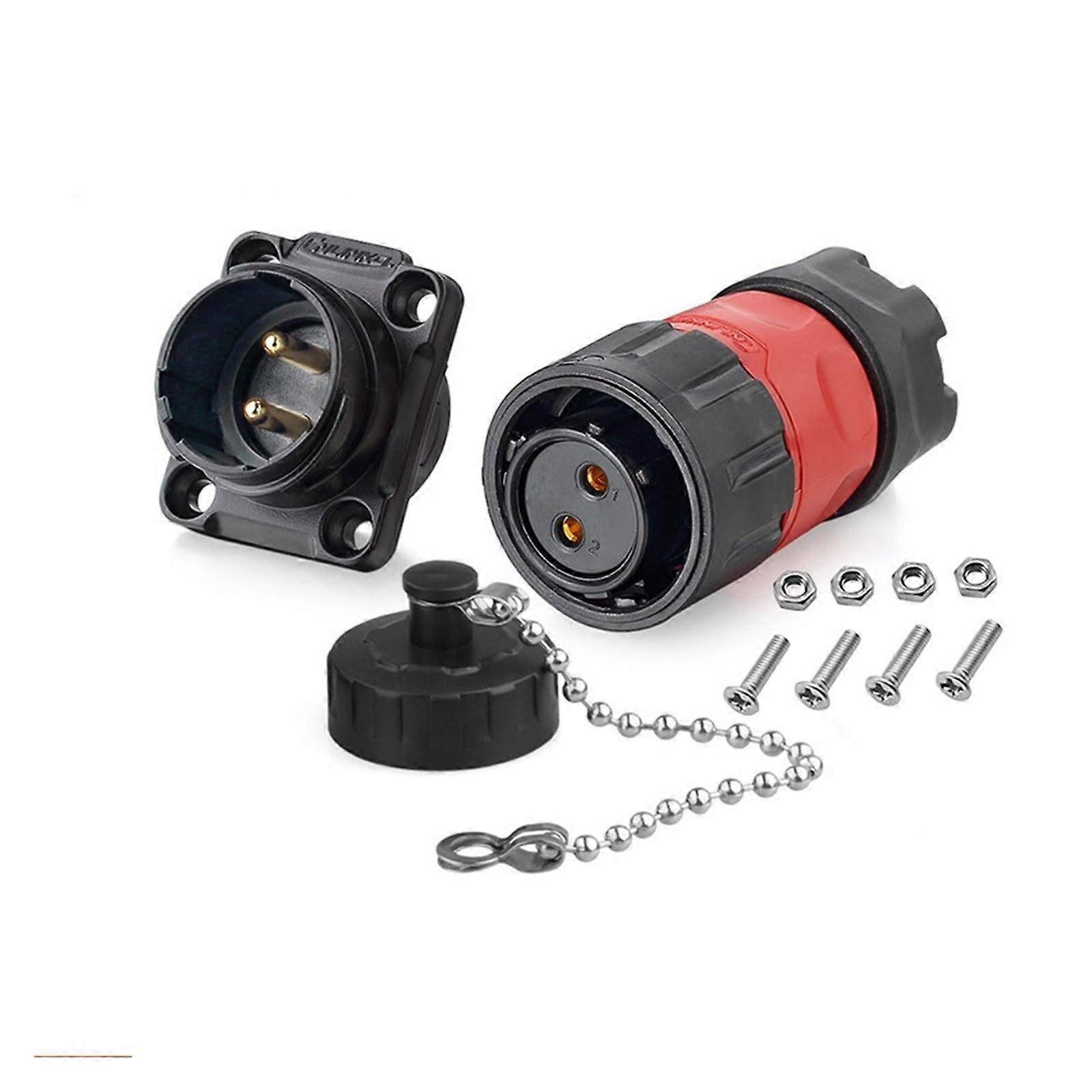 IP67 Waterproof 2 Pin Power Connector M20 Thread Plug Socket Set for Solar and Outdoor Use