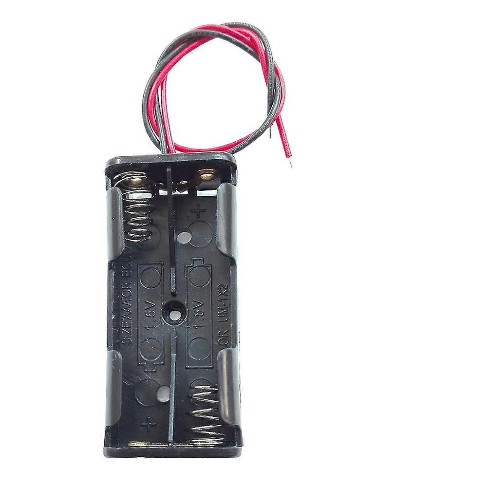 Battery Holder Plastic Case for 2 X 1.5V Aaa Battery 6Pcs Pack