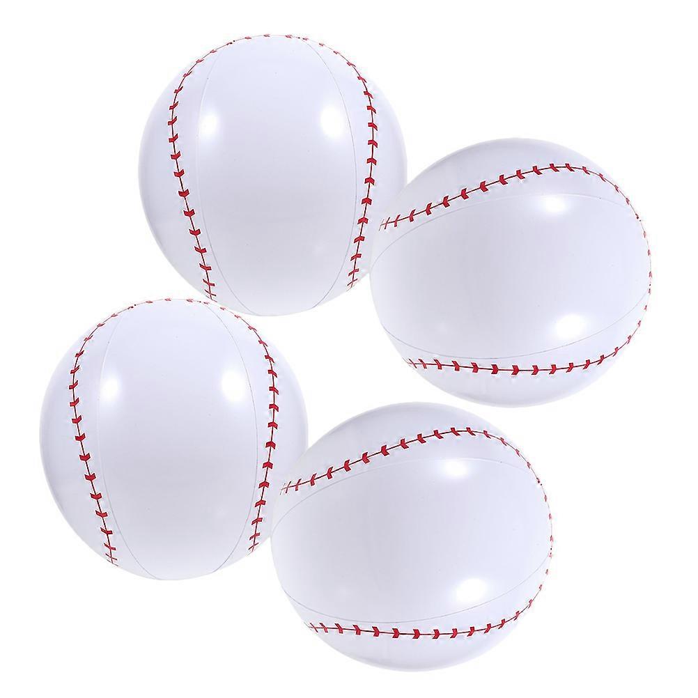Inflatable Baseball Pool Balls for Outdoor Playing White PVC 16Pcs Set