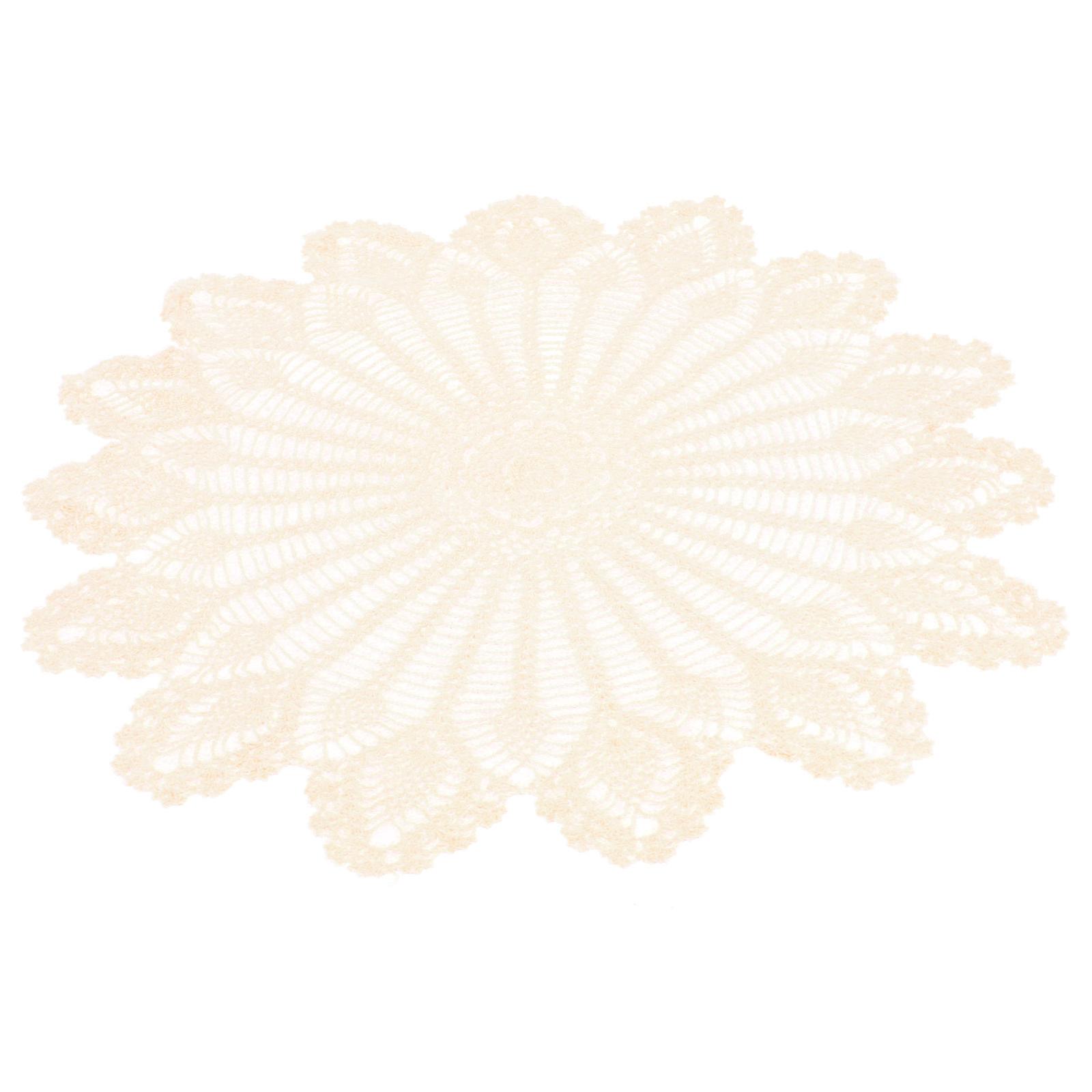 Crochet Tablecloth Handmade Decorative Table Cover for Home 3Pcs