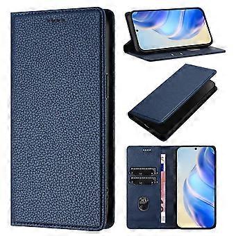 Wallet Case with RFID Blocking, Leather Flip Folio Kickstand Cover for Motorola Edge 40 5G and Moto Edge 2023, Dark Blue
