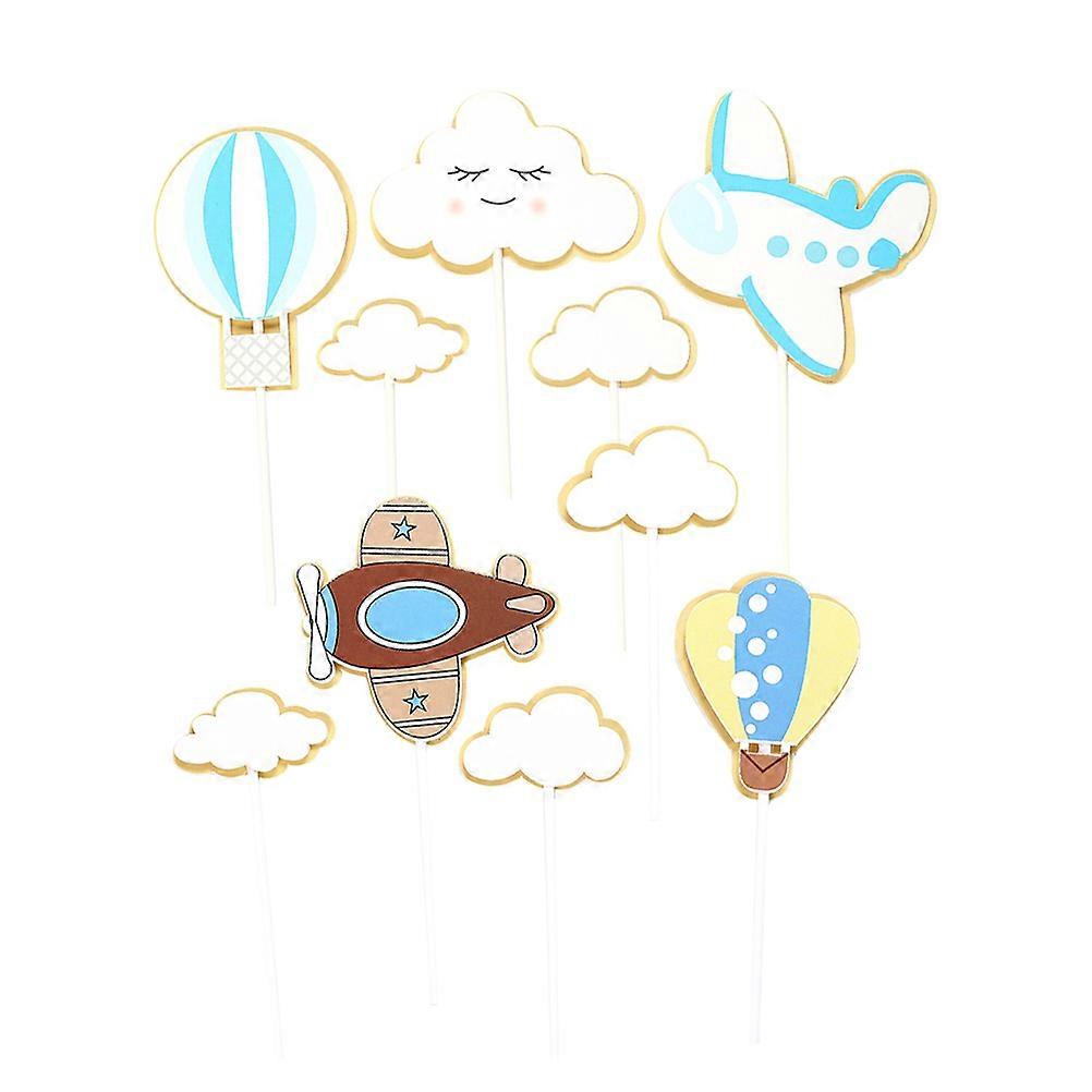 Party Cupcake Topper Cartoon Theme Airplane Cake Picks 60Pcs