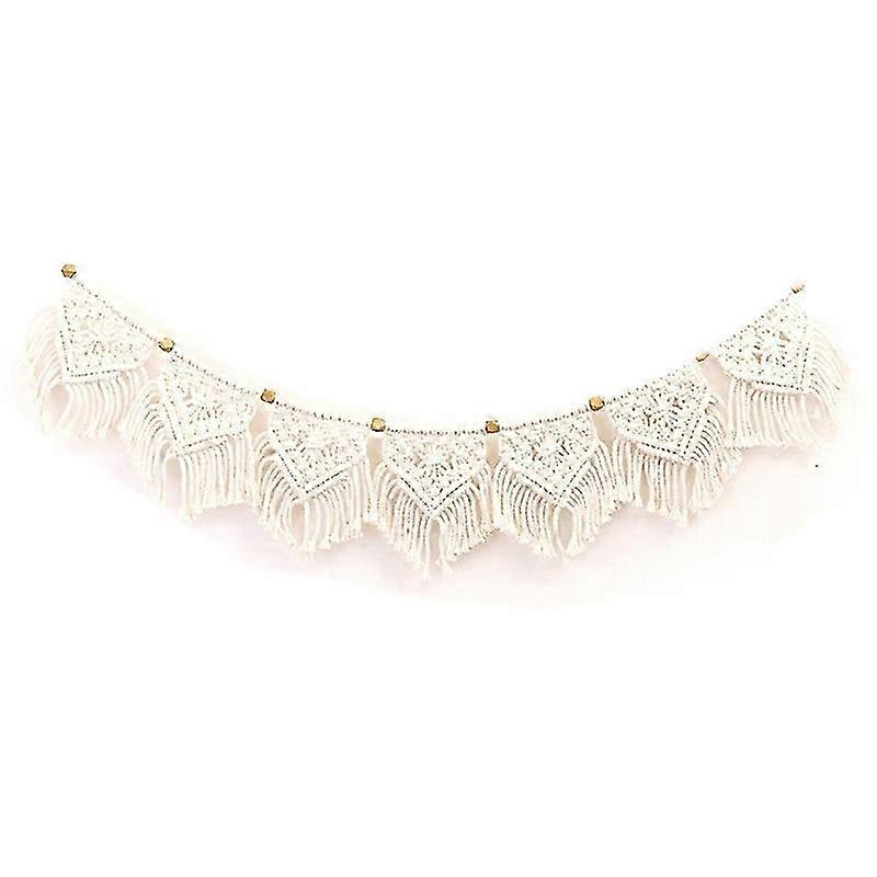 Boho Chic Macrame Fringe -seinävaate olohuoneeseen