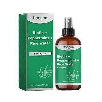Biotina Hortelã-pimenta Arroz Água Spray Cabelo, Reparação Cabelo Seco Cabelo macio Cabelo grosso Cabelo flexível e nutritivo