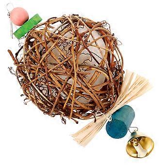 Rattan-Kauspielzeug für Papageien, 5er-Set Hängespielzeuge