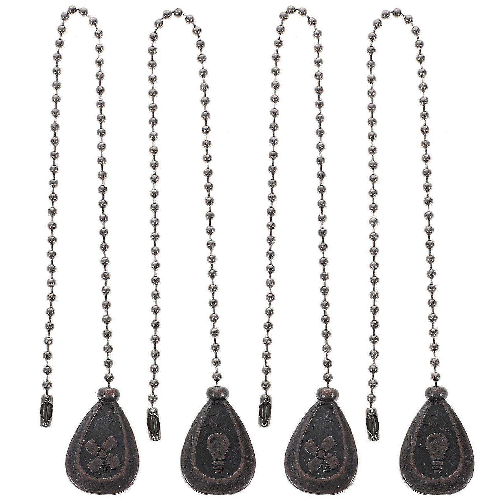 Fan Pull Chain Replacement with Pull Chain Extension for Ceiling Fan 4Pcs Set