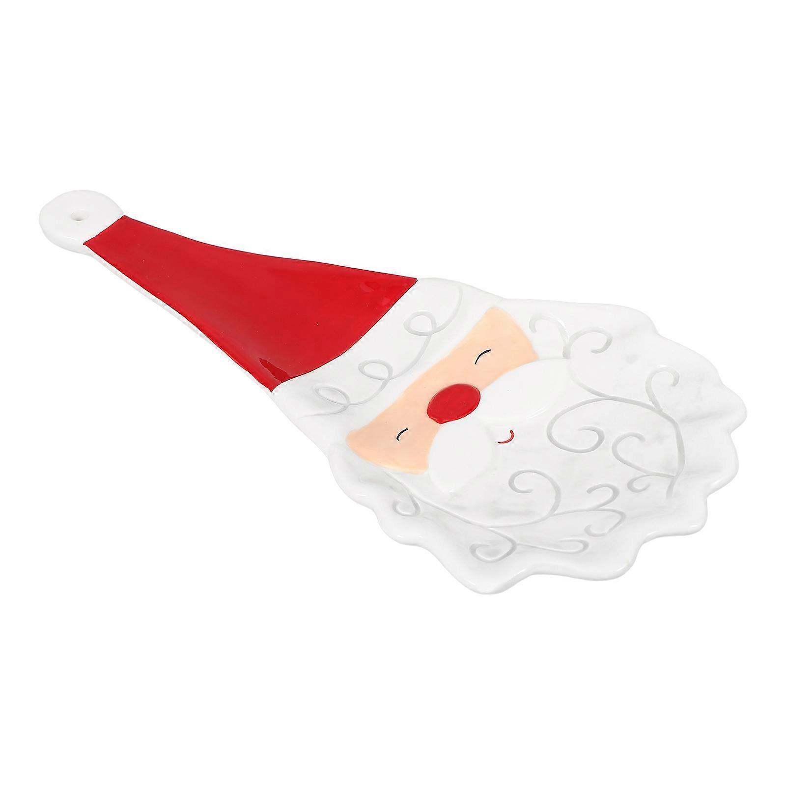 Ceramic Scoop Rest Christmas Spoon Holder for Kitchen Practical Use