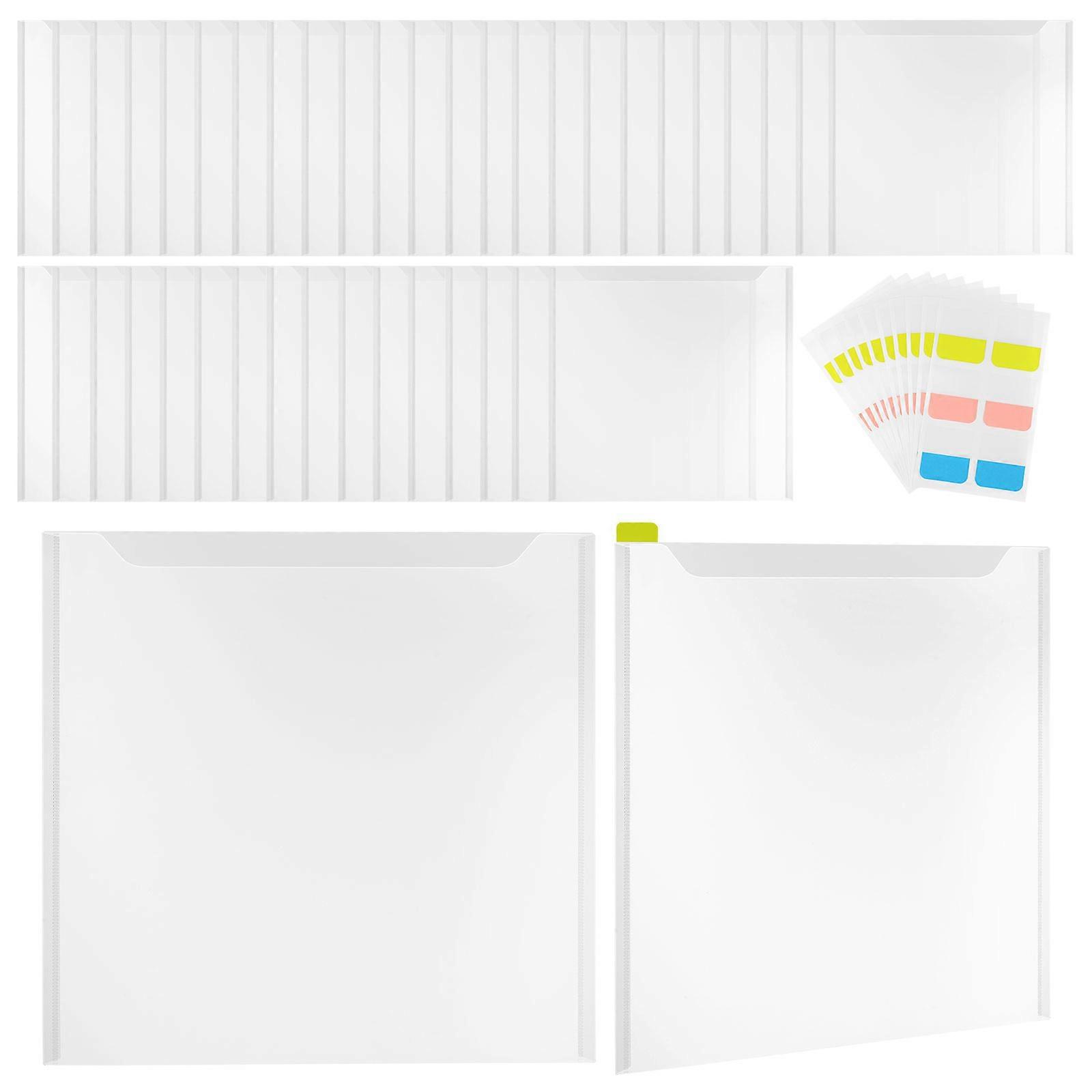 Scrapbook Paper Organizer Plastic File Folder for Document Use 36Pcs