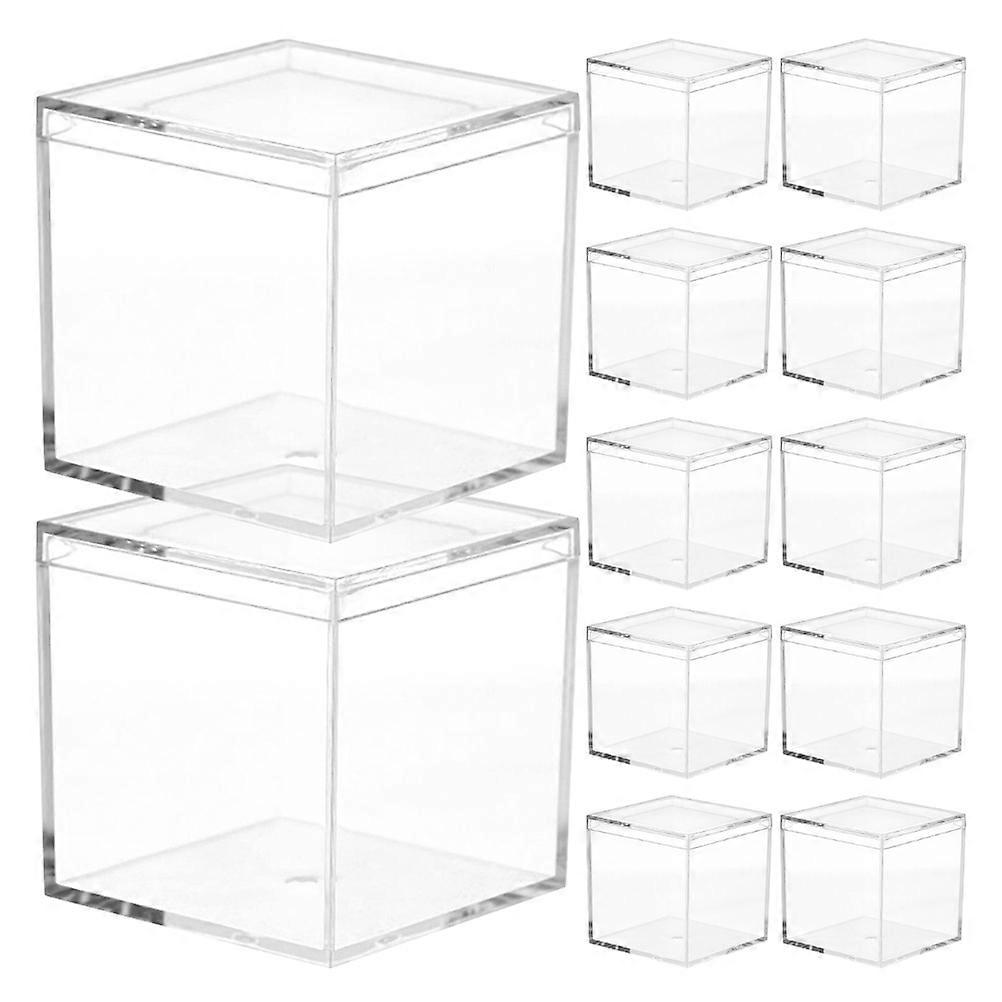 Mini Candy Box Transparent Packing Box for Storage 12Pcs Clear Plastic