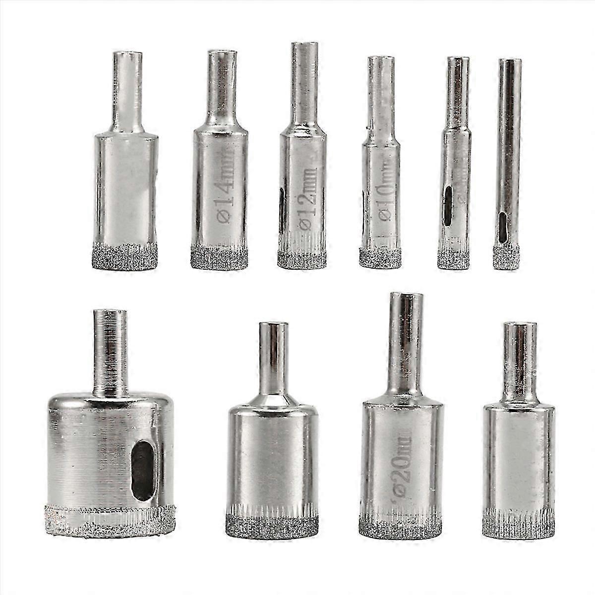 Diamond Drill Bits Set, 10 PCS Diamond Hole Saw Set