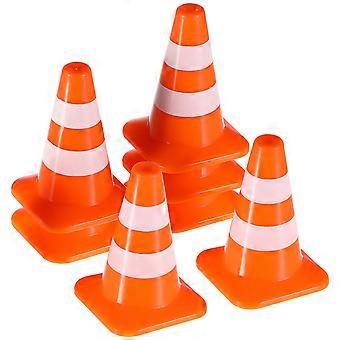 7 Pcs Cones de tráfego miniatura Cones de construção de estradas Crianças Sinais de trânsito de plástico Brinquedos Crianças Educacional Aprendizagem Brinquedos Areia Ornamentos de mesa