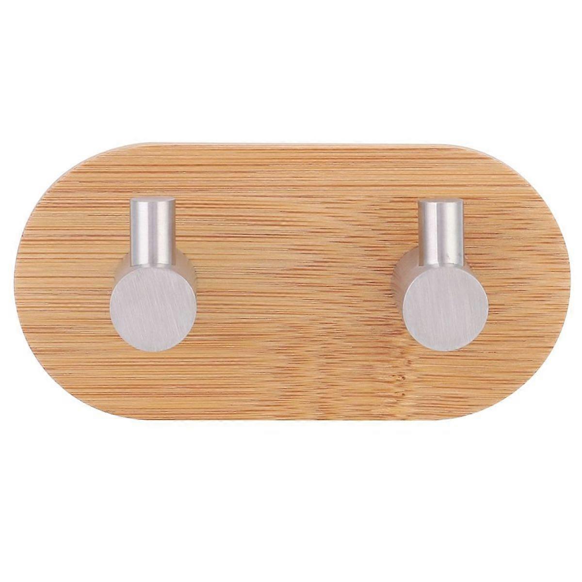 Stainless steel double hook clothes rack for kitchen