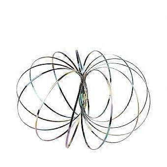 Magic Flow Ring, 3D Spring Metal Rings Interactieve kinetische vingertop verlicht stress Speelgoed voor kinderen en volwassenen