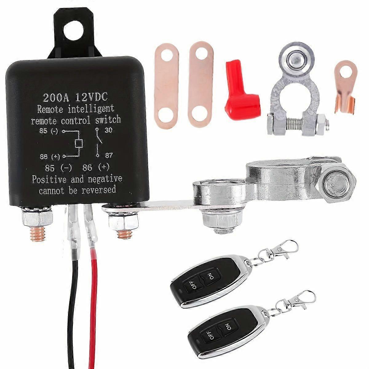 200A12V Car Wireless Remote Power Off Switch, Relay Remote Control Switch, Smart Wireless Remote Control Switch