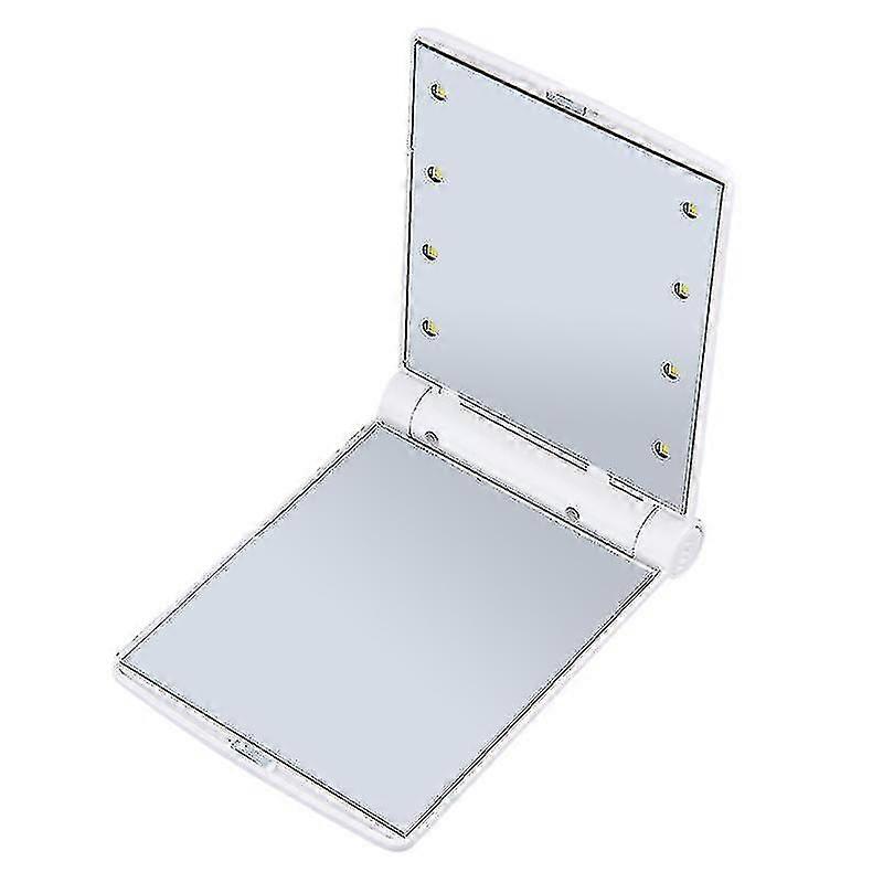 Led Cosmetic Folding Mirror-color:white