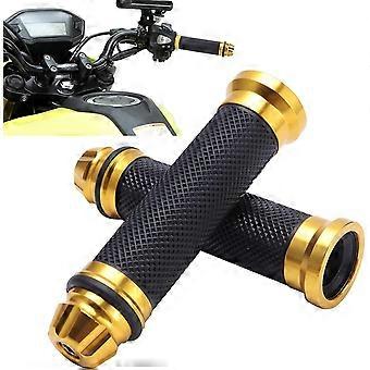 Agarres de motocicleta 7/8 "22 mm Manillar de motocicleta Agarres de goma compatibles con Dirt Bike Scooter Sports Bike Street Bikegold, Black1pair